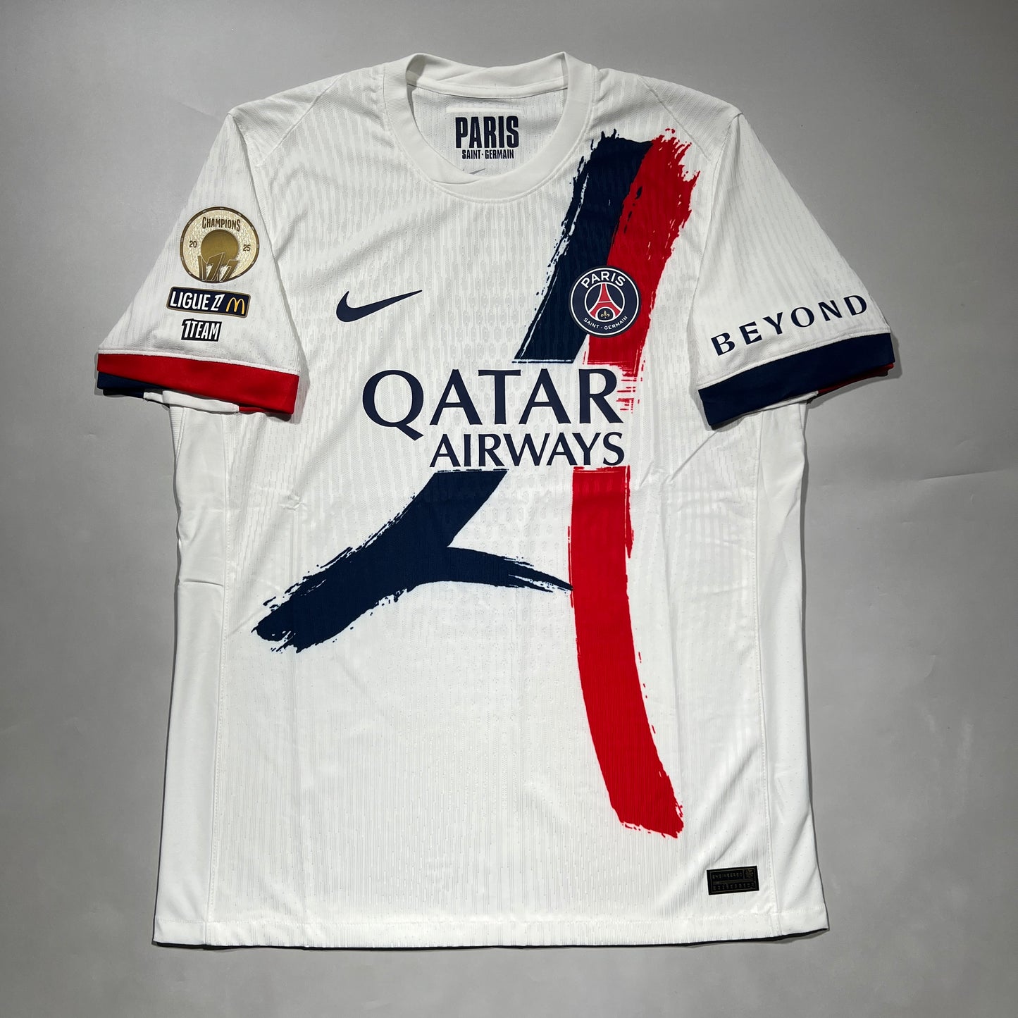 Official #7 Kvaratskhelia 25/26 Paris Saint-Germant (PSG) Away Authentic Shirt Ligue1 Size L