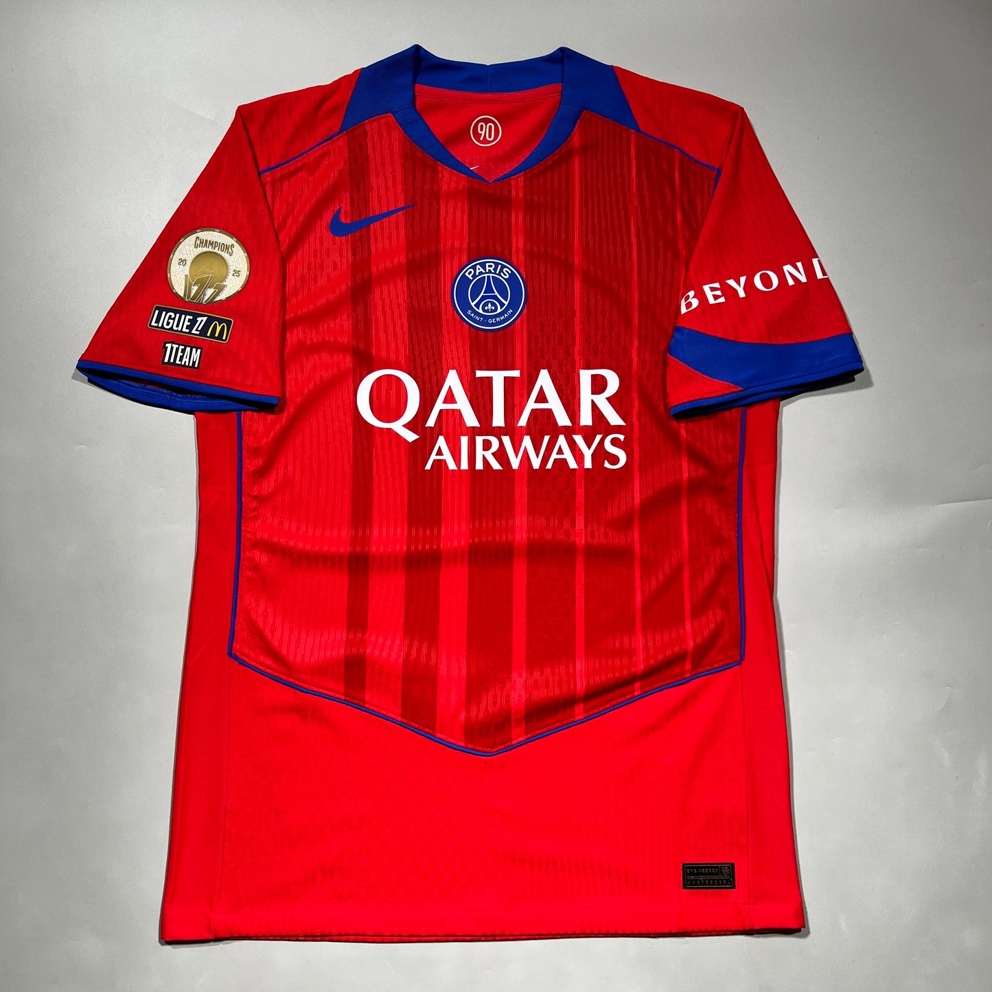Official #87 Joao Neves 25/26 Paris Saint-German (PSG) Third Authentic Shirt Ligue1 Size M