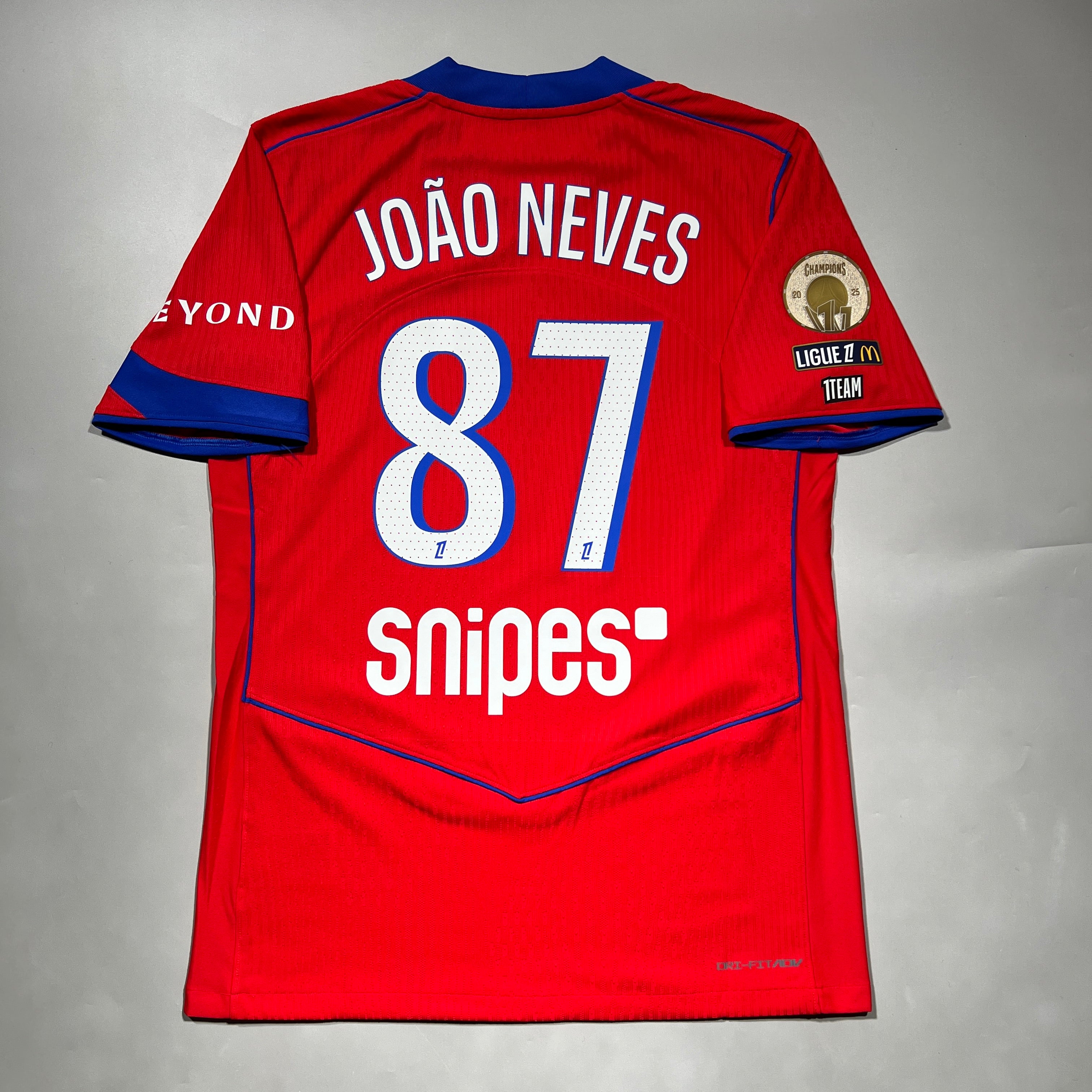 Official #87 Joao Neves 25/26 Paris Saint-German (PSG) Third