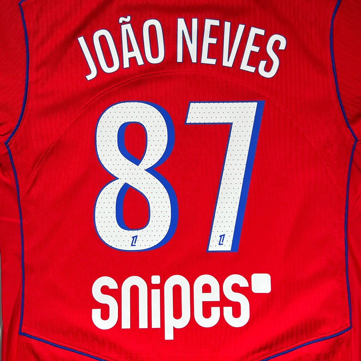 Official #87 Joao Neves 25/26 Paris Saint-German (PSG) Third Authentic Shirt Ligue1 Size M