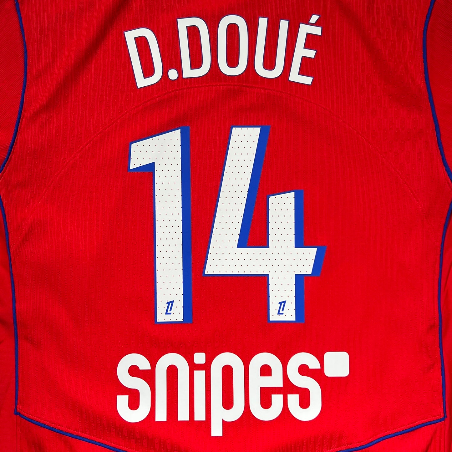 Official #14 D. Doue 25/26 Paris Saint-Germant (PSG) Third Authentic Shirt Ligue1 Size M