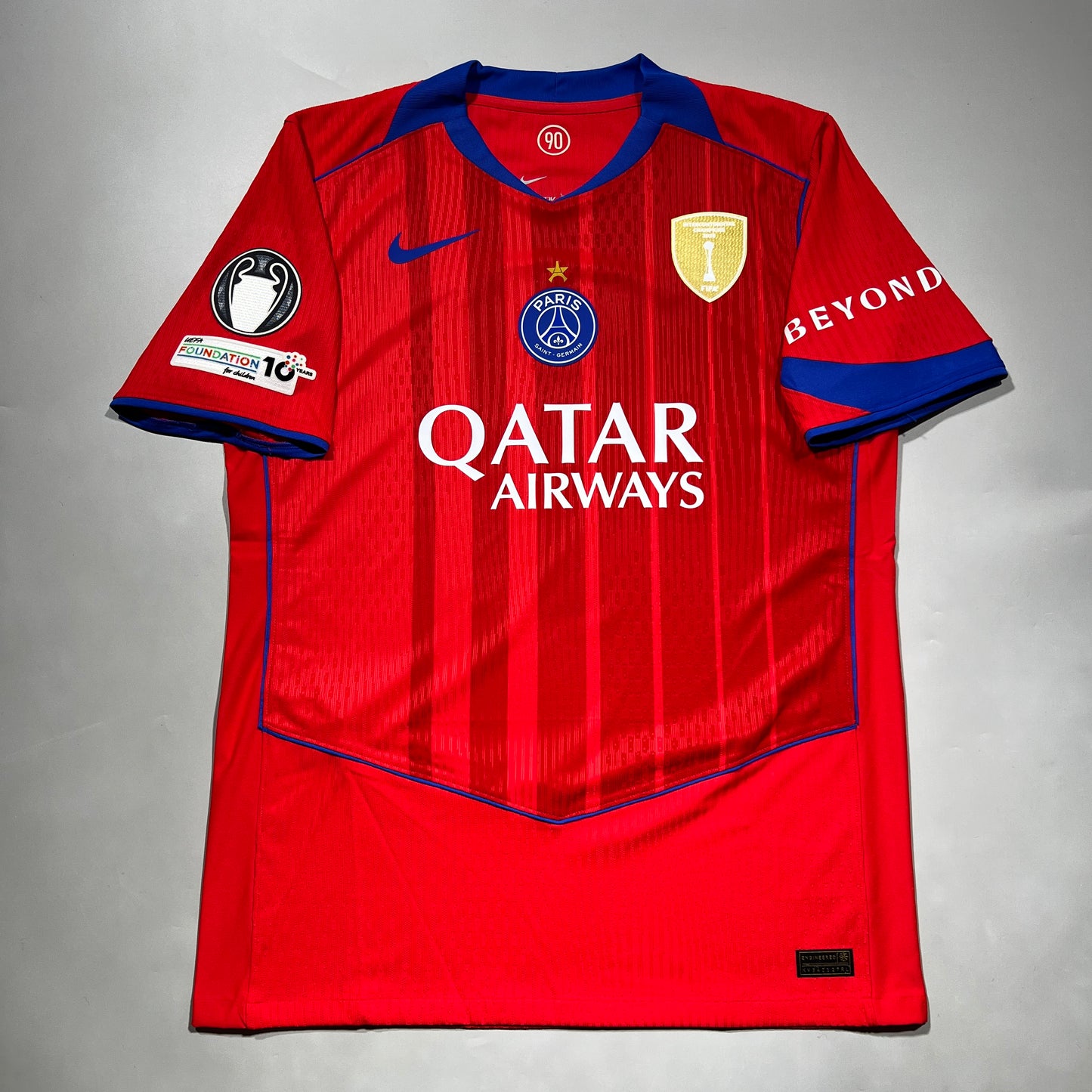 Official #7 Kvaratskhelia 25/26 Paris Saint-Germant (PSG) Third Authentic Shirt UCL Size L