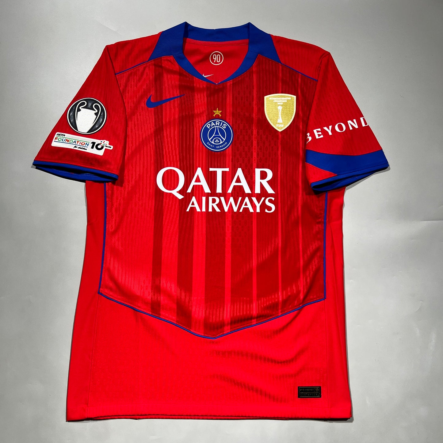 Official #14 D. Doue 25/26 Paris Saint-Germant (PSG) Third Authentic Shirt UCL Size M