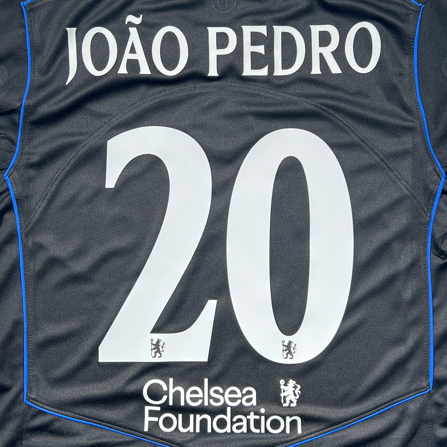 Official #20 Joao Pedro 25/26 Chelsea Third Stadium Shirt UCL Size M