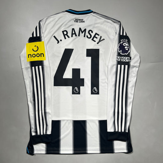 Official #41 J.Ramsey 25/26 Newcastle United Home Stadium Shirt Long Sleeve EPL Size M (JP:XL)