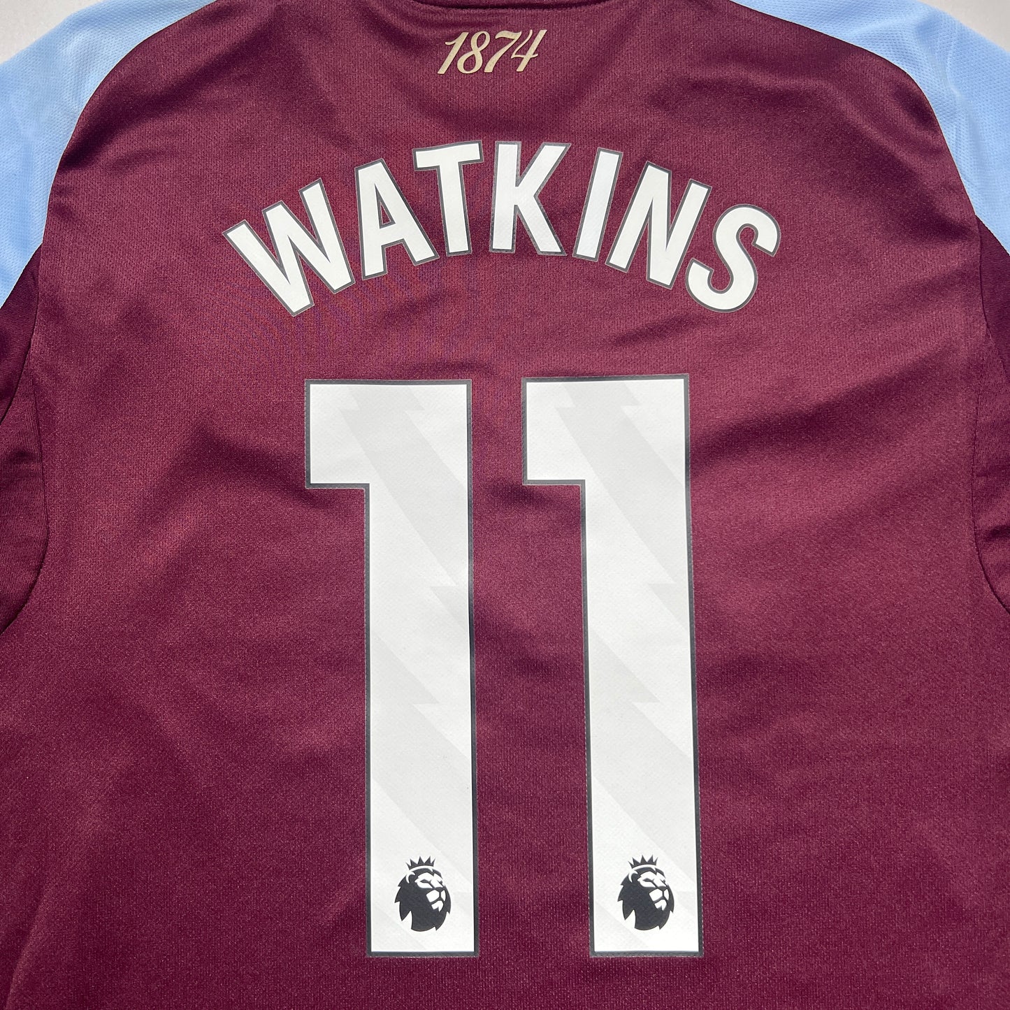 Official #11 Watkins 25/26 Aston Villa Home Stadium Shirt Long Sleeve EPL Size L (JP:2XL)
