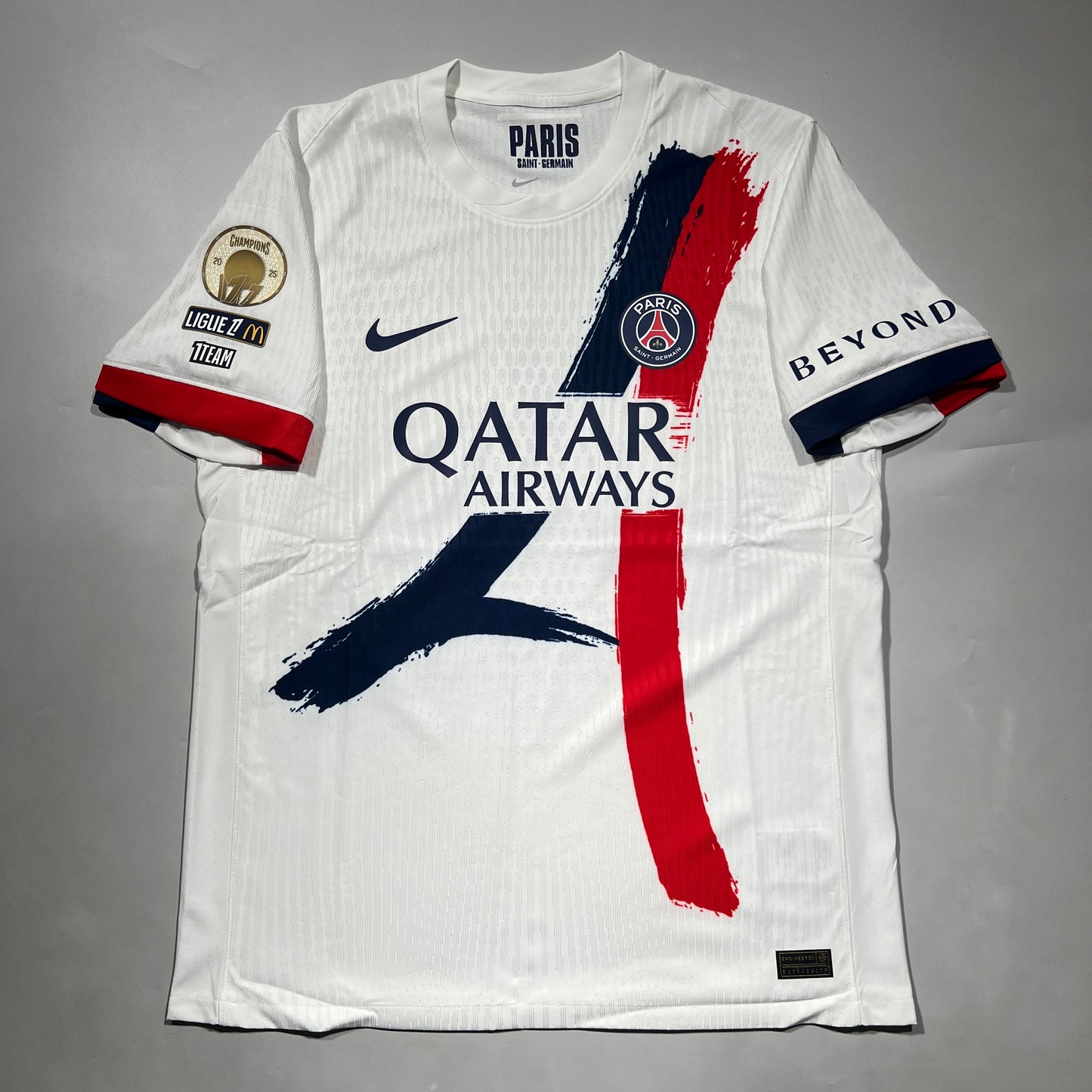Official #14 D.Doue 25/26 Paris Saint-Germant (PSG) Away Authentic Shirt Ligue1