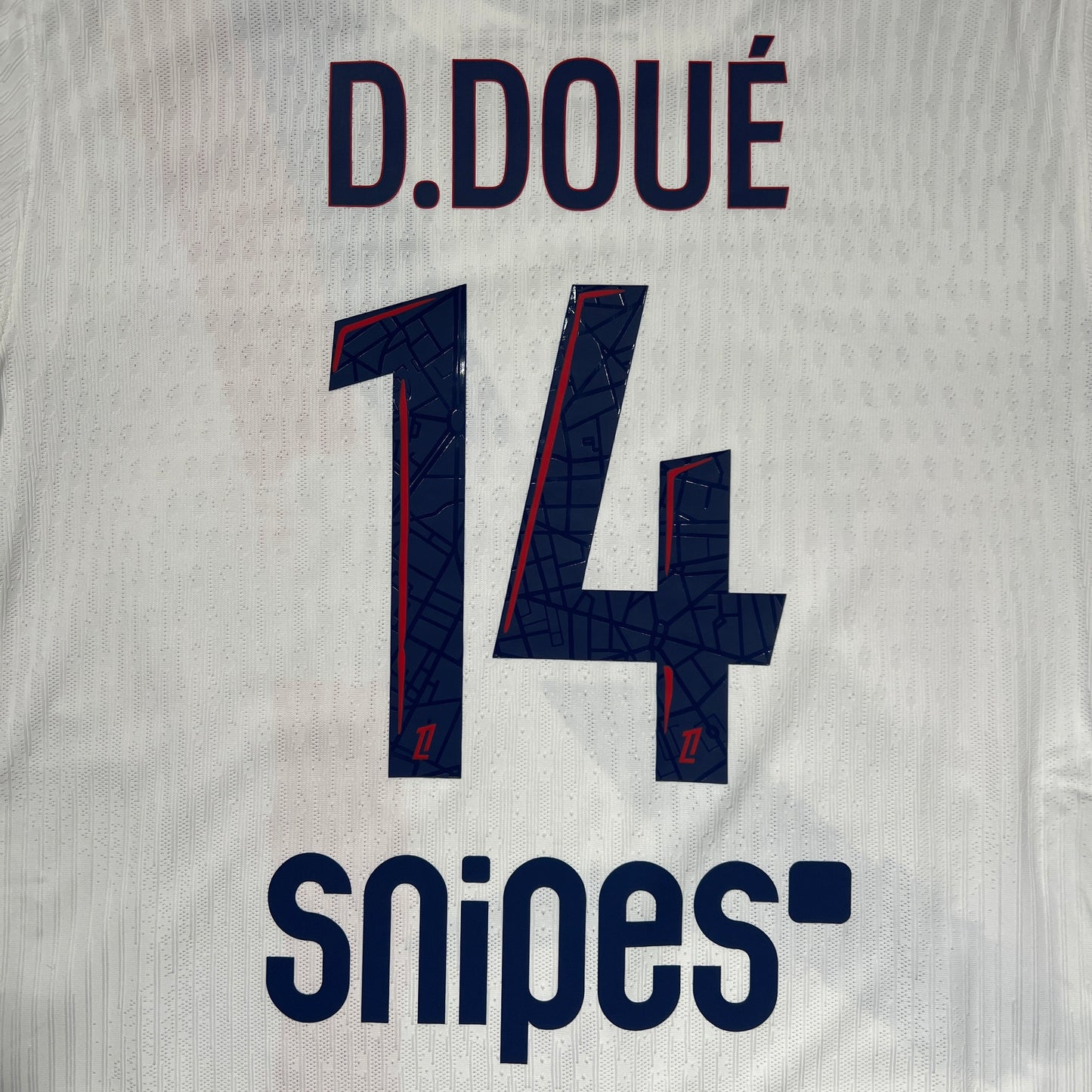 Official #14 D.Doue 25/26 Paris Saint-Germant (PSG) Away Authentic Shirt Ligue1