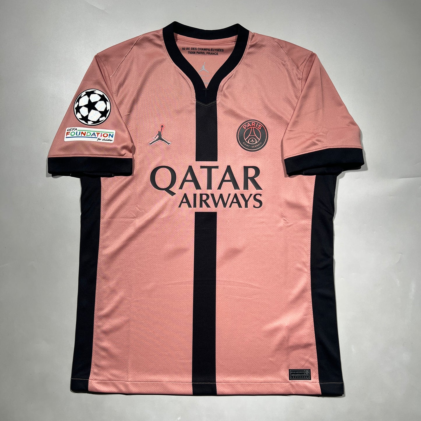 Official #14 D.Doue 24/25 Paris Saint-Germant (PSG) Third Stadium Shirt UCL Size M