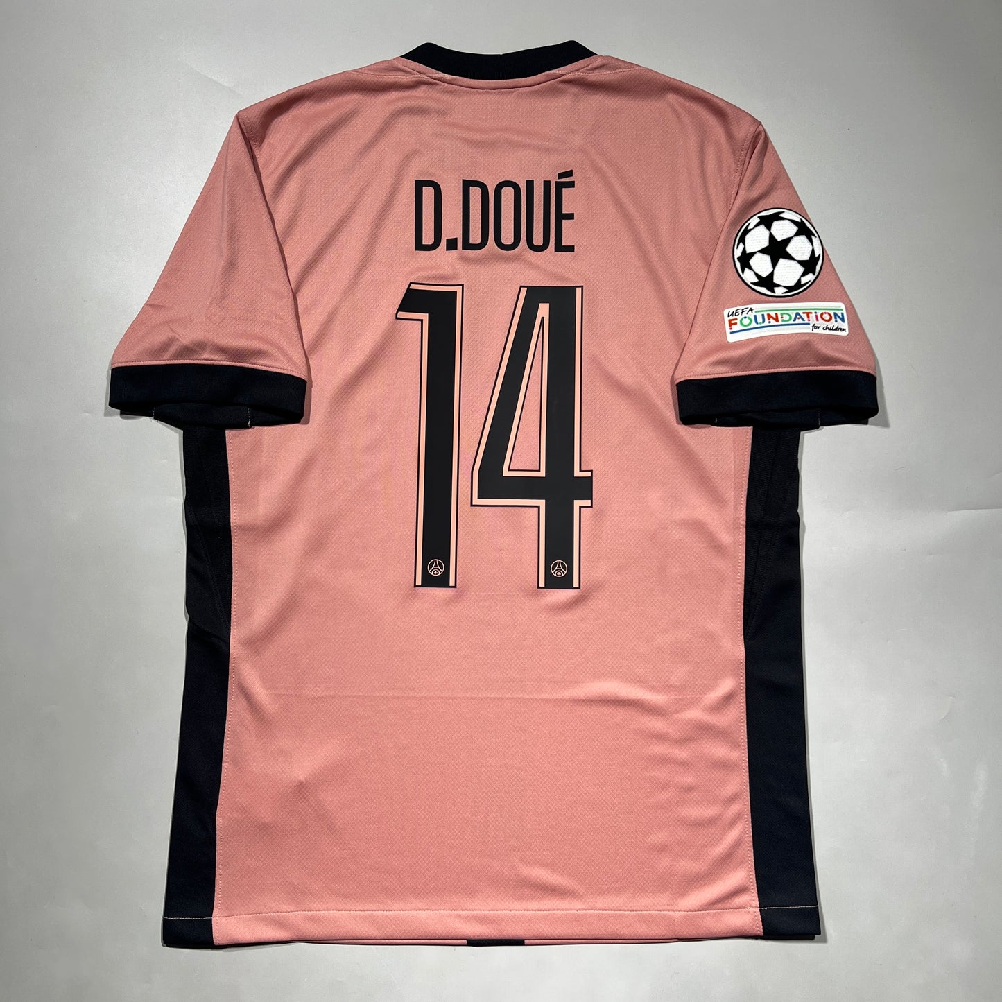 Official #14 D.Doue 24/25 Paris Saint-Germant (PSG) Third Stadium Shirt UCL Size M