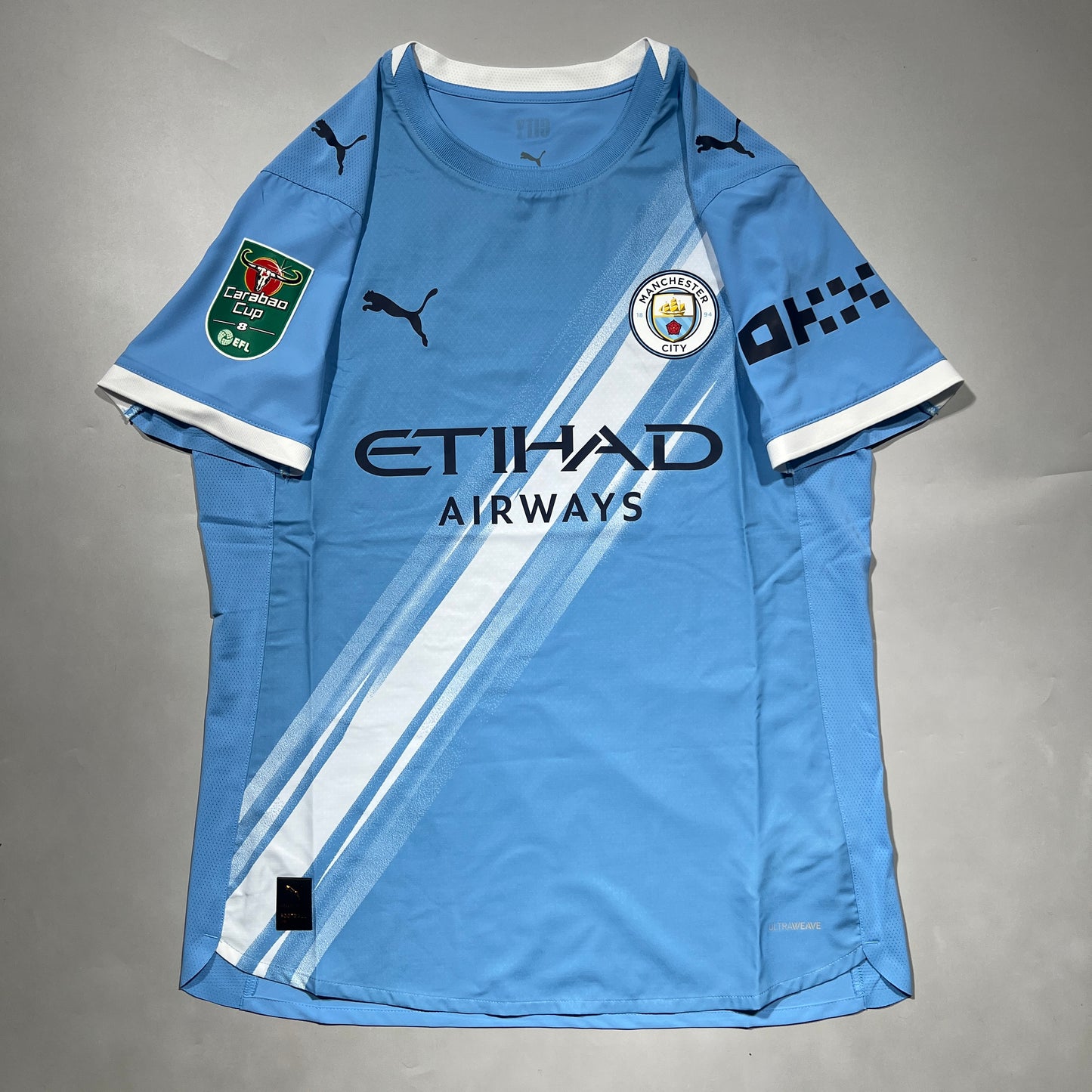Official #33 O’Reilly 25/26 Manchester City Home Authentic Shirt Carabao Cup Size M