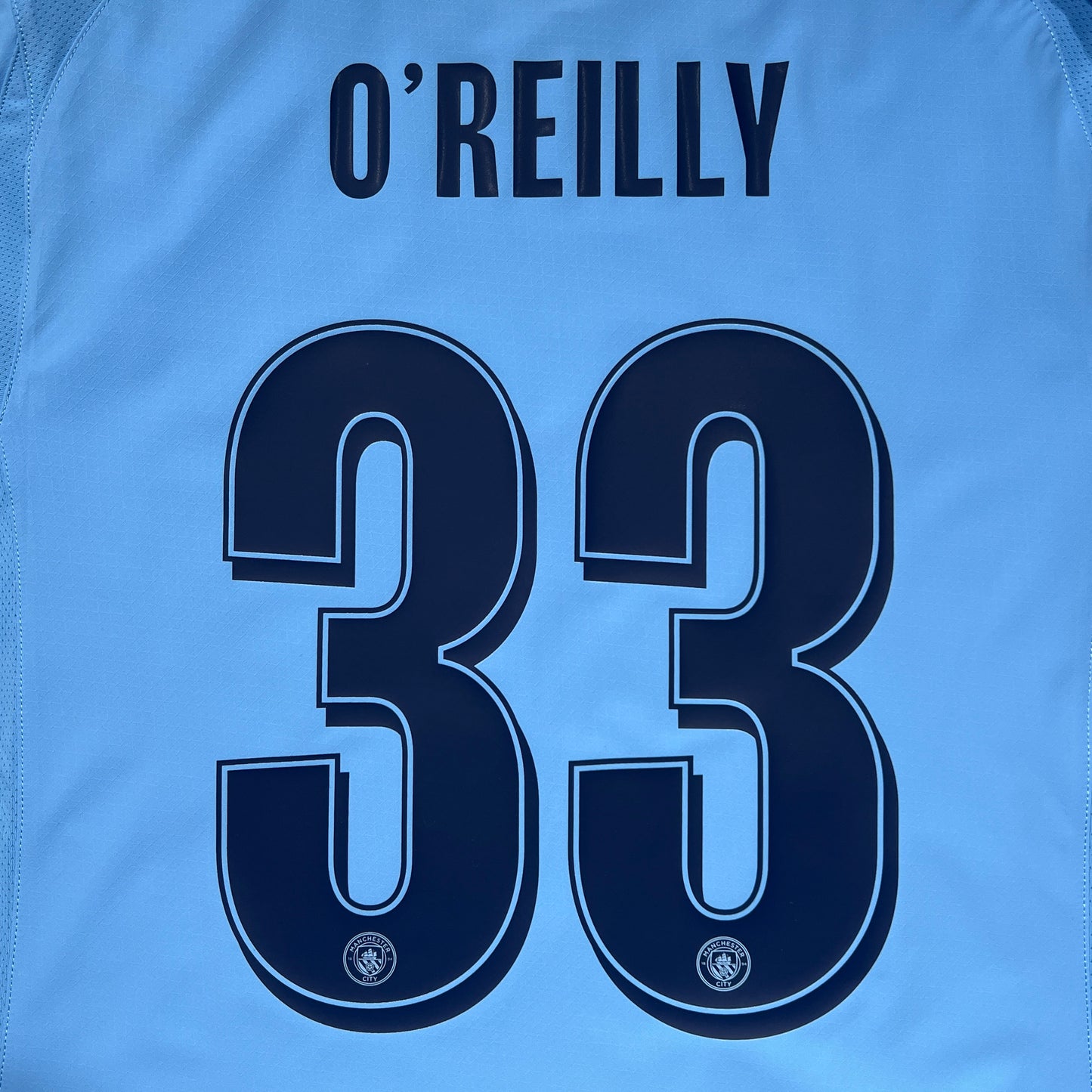 Official #33 O’Reilly 25/26 Manchester City Home Authentic Shirt Carabao Cup Size M