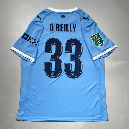 Official #33 O’Reilly 25/26 Manchester City Home Stadium Shirt Carabao Cup Size L