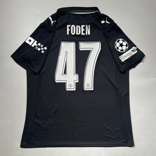 Official #47 Foden 25/26 Manchester City Away Stadium Shirt UCL Size L