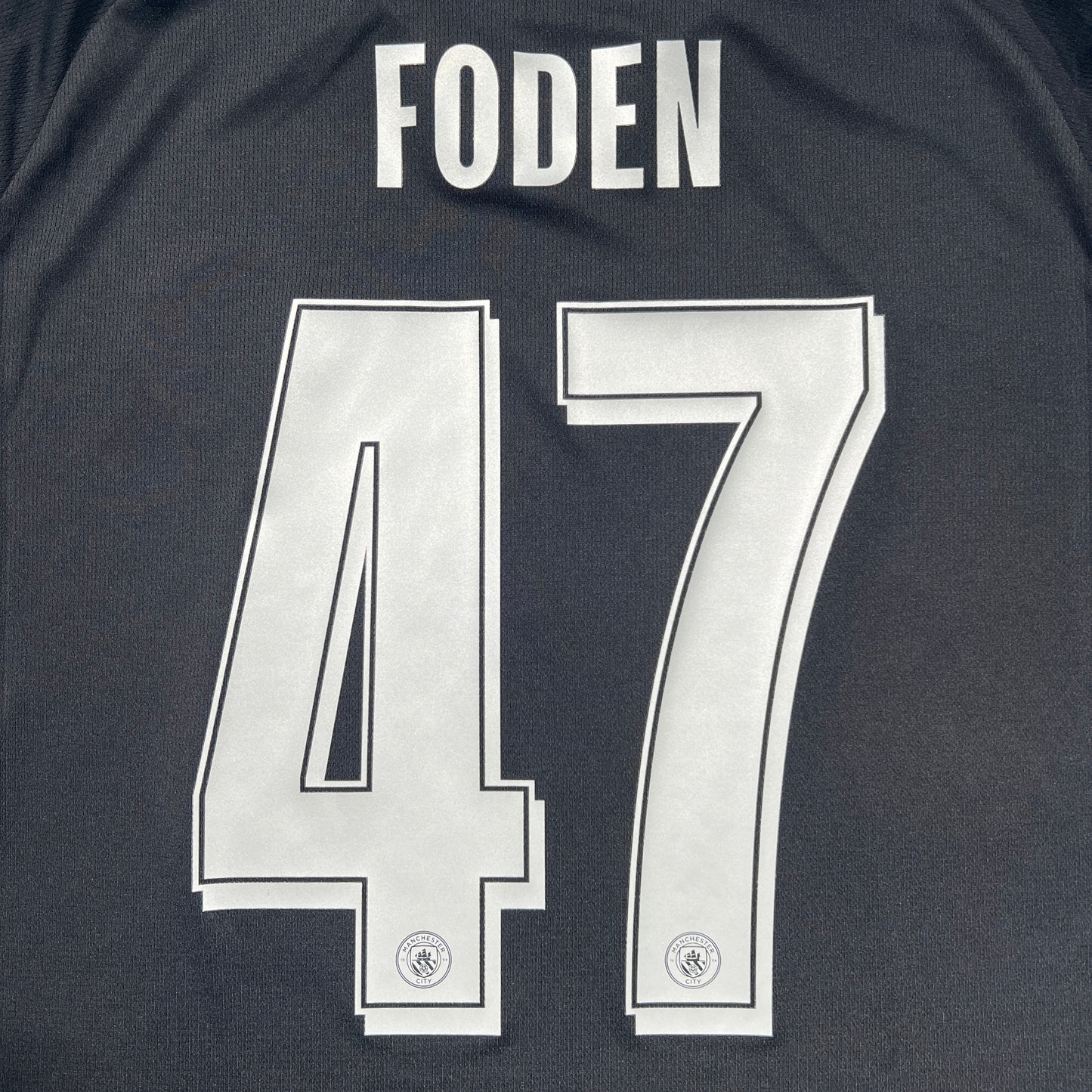 Official #47 Foden 25/26 Manchester City Away Stadium Shirt UCL Size L