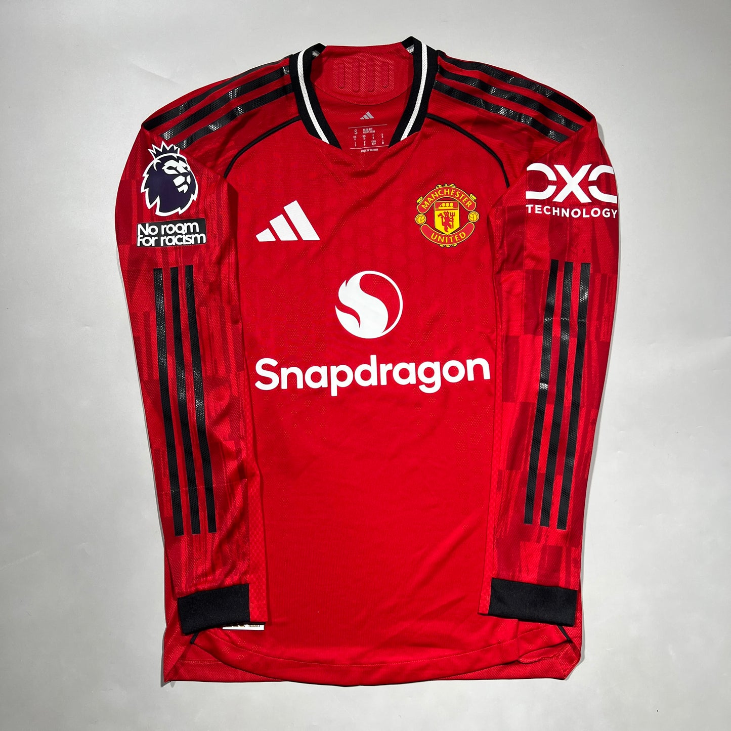 Official #8 B.Fernandes 25/26 Manchester United Home Authentic Shirt Long Sleeve EPL Size S (JP:M)