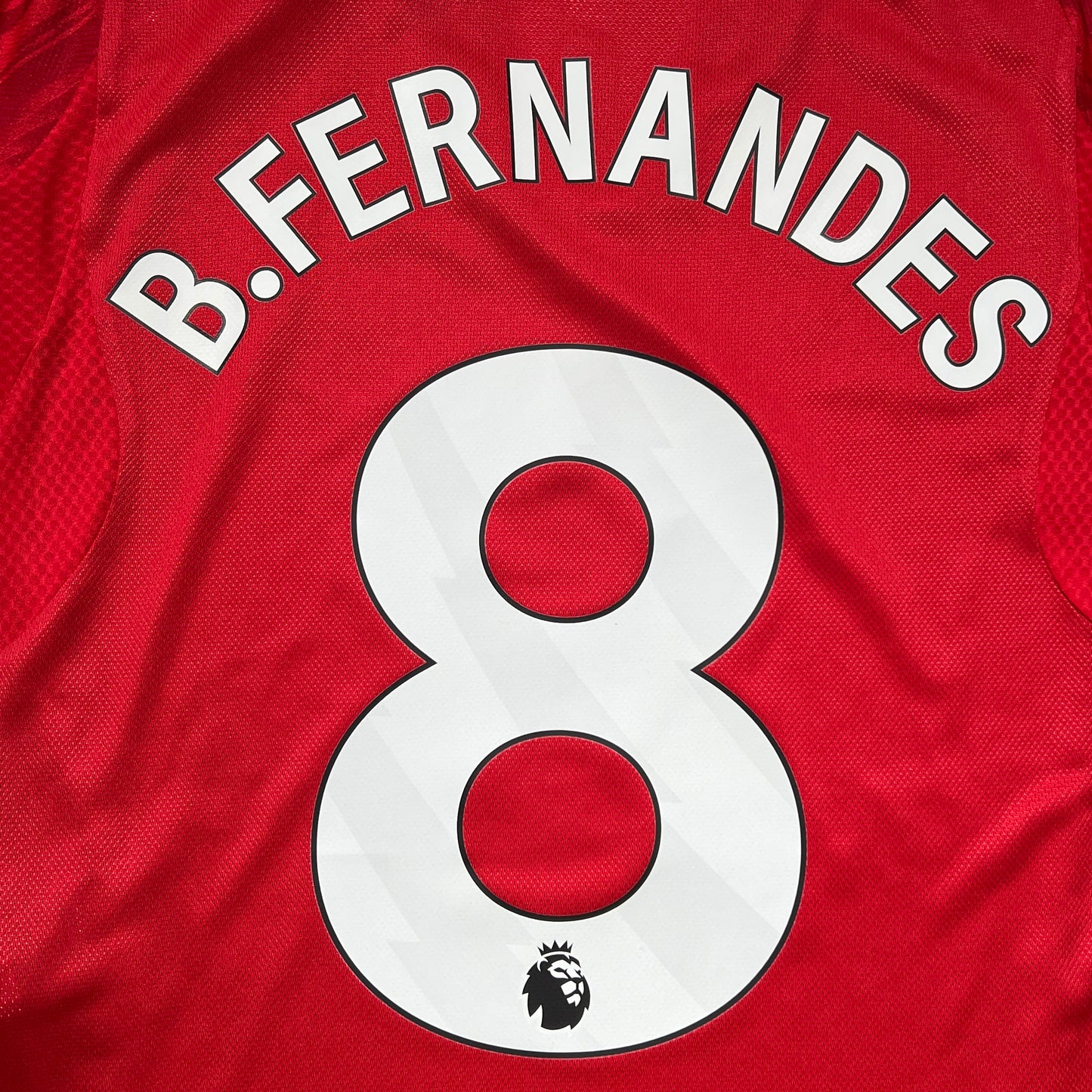 Official #8 B.Fernandes 25/26 Manchester United Home Authentic Shirt Long Sleeve EPL Size S (JP:M)