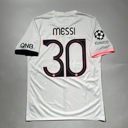 Official #30 Messi 21/22 Paris Saint-Germant (PSG) Away Stadium Shirt UCL Size M Nike CV7902-101