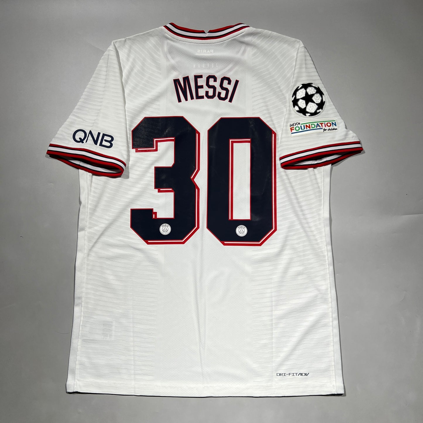 Official #30 Messi 21/22 Paris Saint-Germant (PSG) Fourth Authentic Shirt UCL Size L Nike DH7467-101