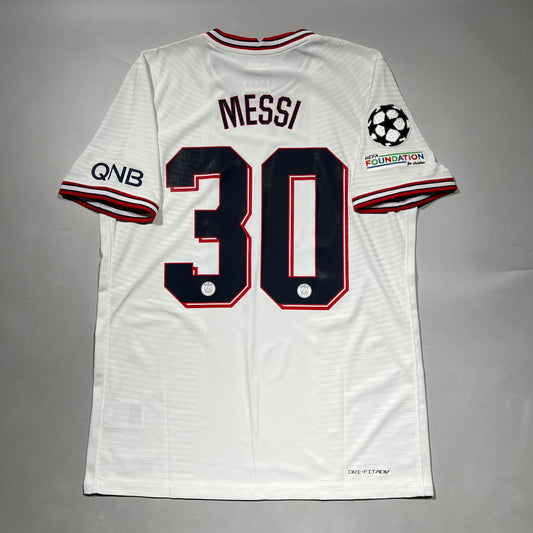 Official #30 Messi 21/22 Paris Saint-Germant (PSG) Fourth Authentic Shirt UCL Size L Nike DH7467-101