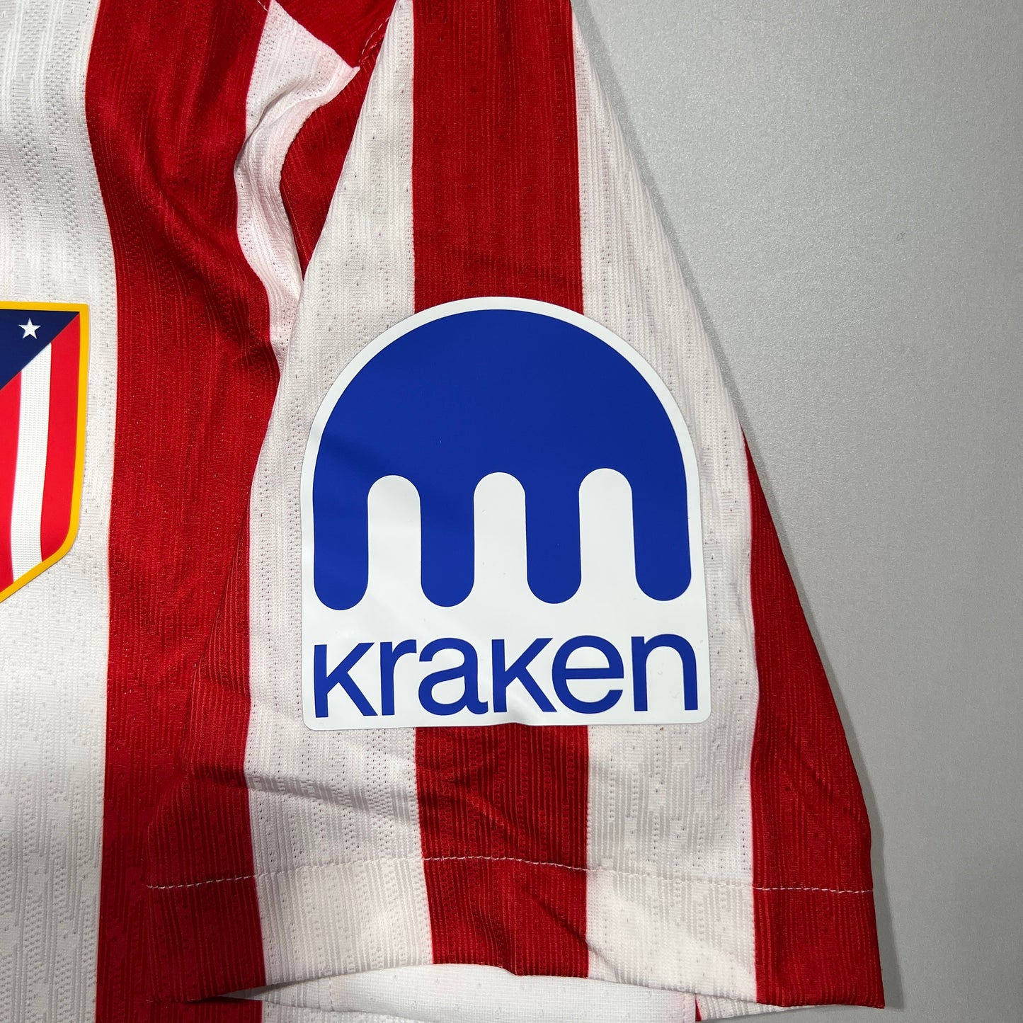Official #8 Barrios 25/26 Atletico Madrid Home Authentic Shirt Club World Cup 25 USA Size L