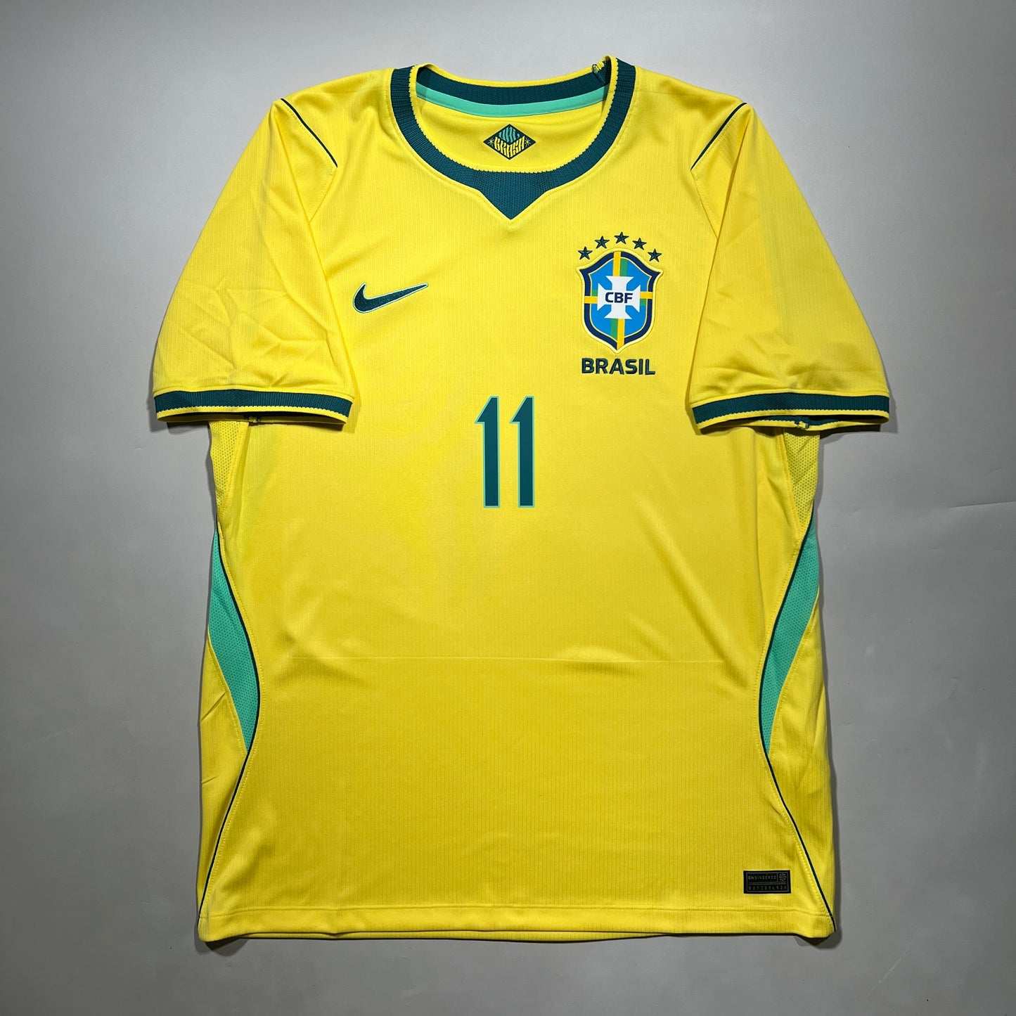 Official #11 Raphinha 2026 Brazil Home Stadium Shirt