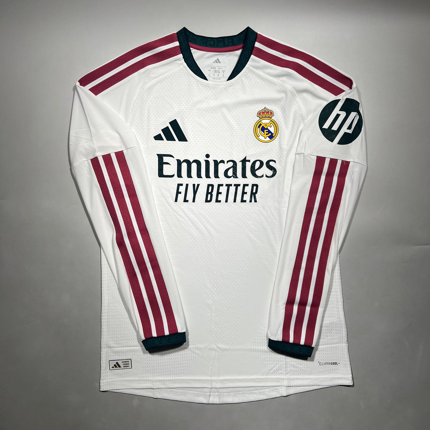 Official 26/27 Real Madrid Home Authentic Shirt Long Sleeve Adidas KC3943