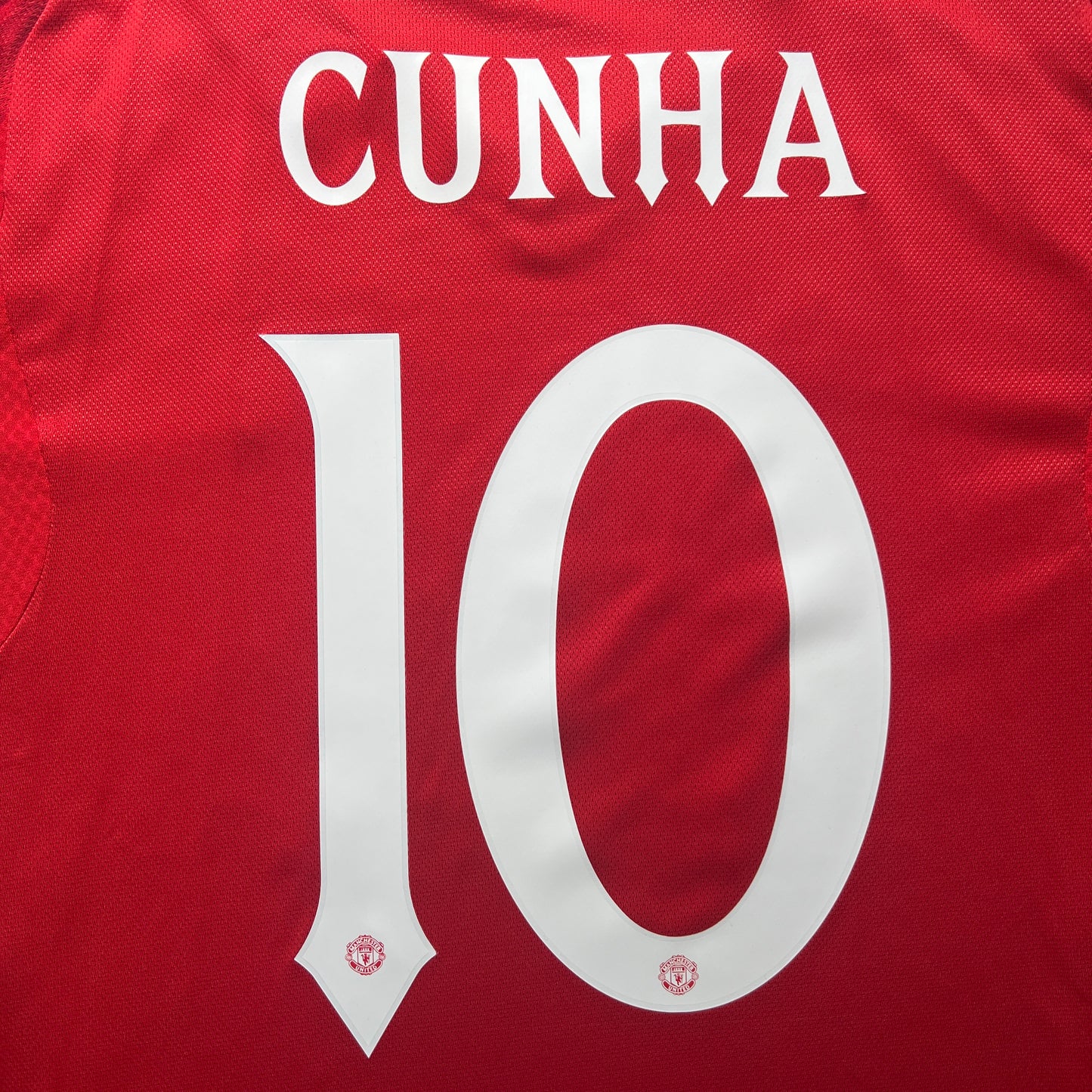 Official #10 Cunha 25/26 Manchester United Home Authentic Shirt Long Sleeve Size L(JP:2XL)