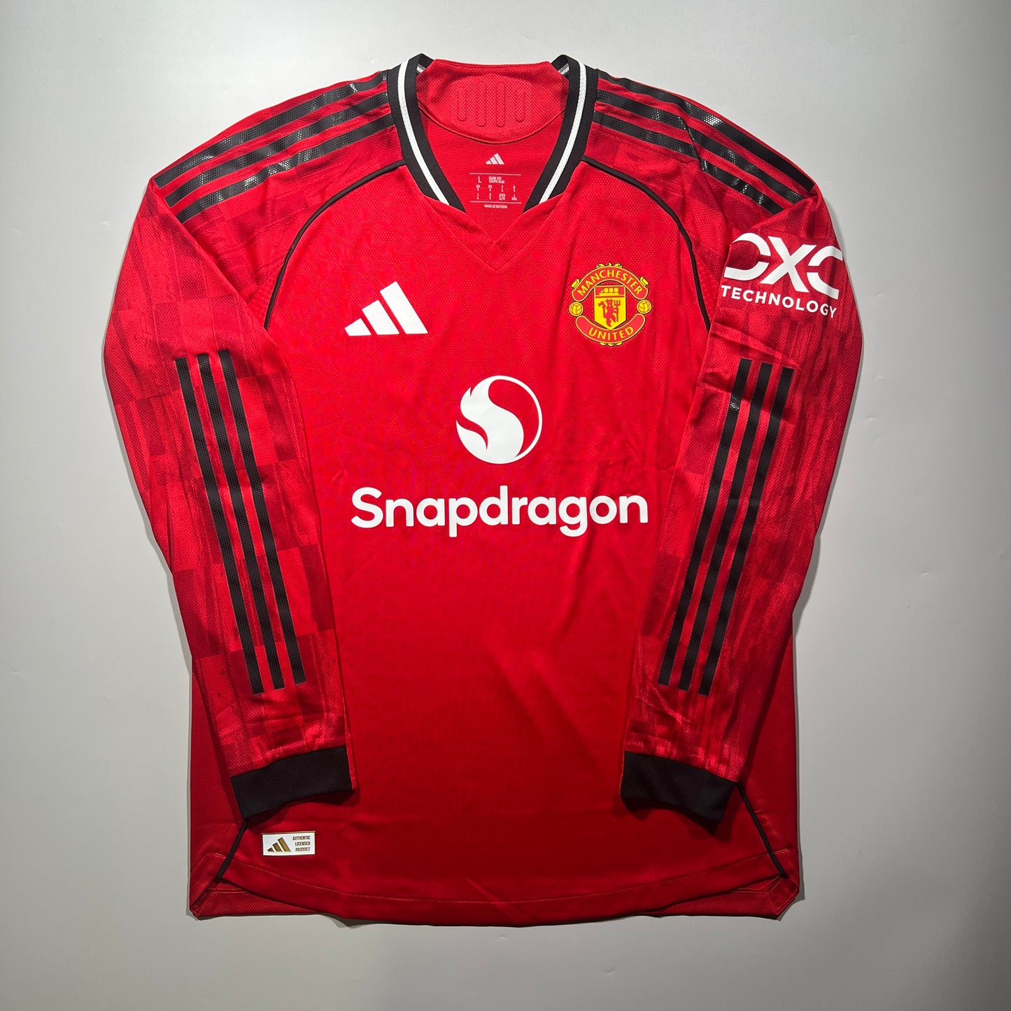 Official #10 Cunha 25/26 Manchester United Home Authentic Shirt Long Sleeve Size L(JP:2XL)