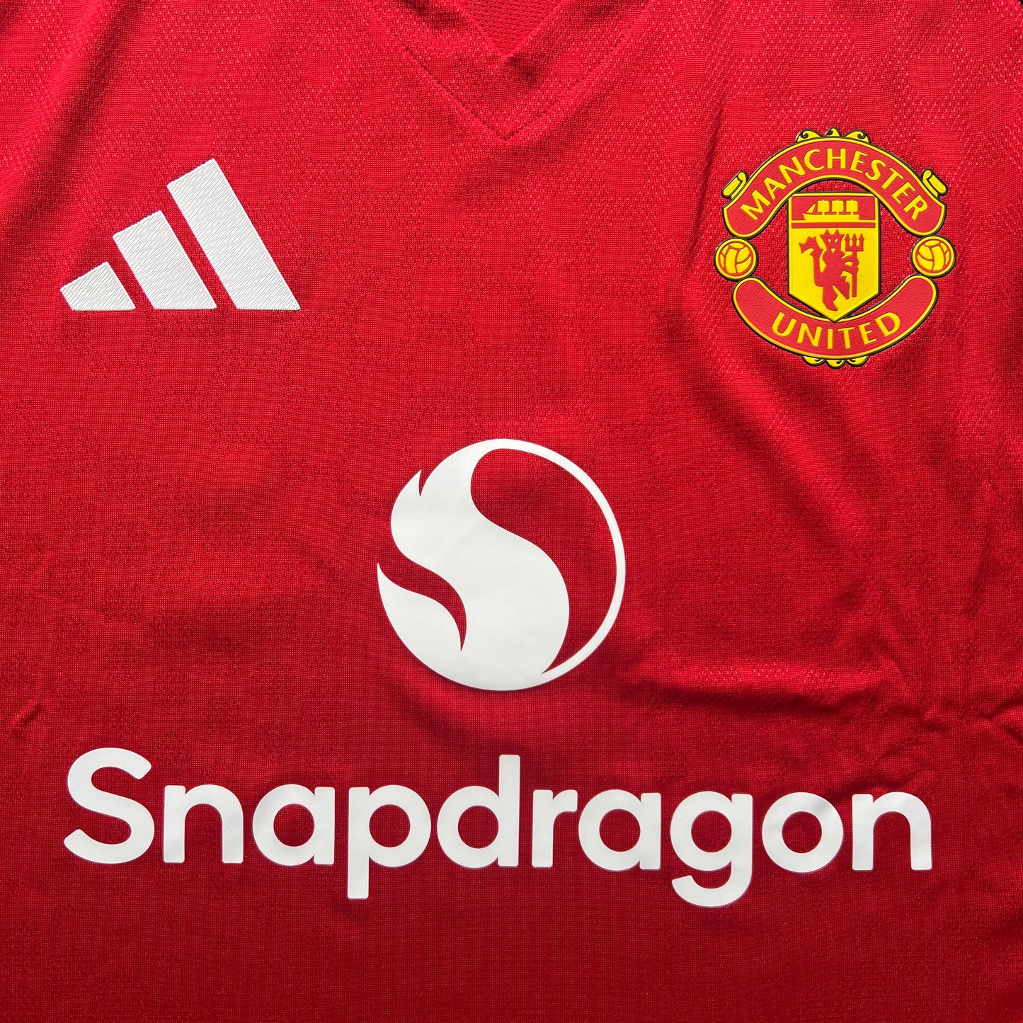 Official #10 Cunha 25/26 Manchester United Home Authentic Shirt Long Sleeve Size L(JP:2XL)