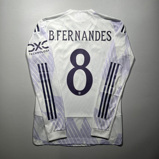 Official #8 B.Fernandes 25/26 Manchester United Away Authentic Shirt Long Sleeve