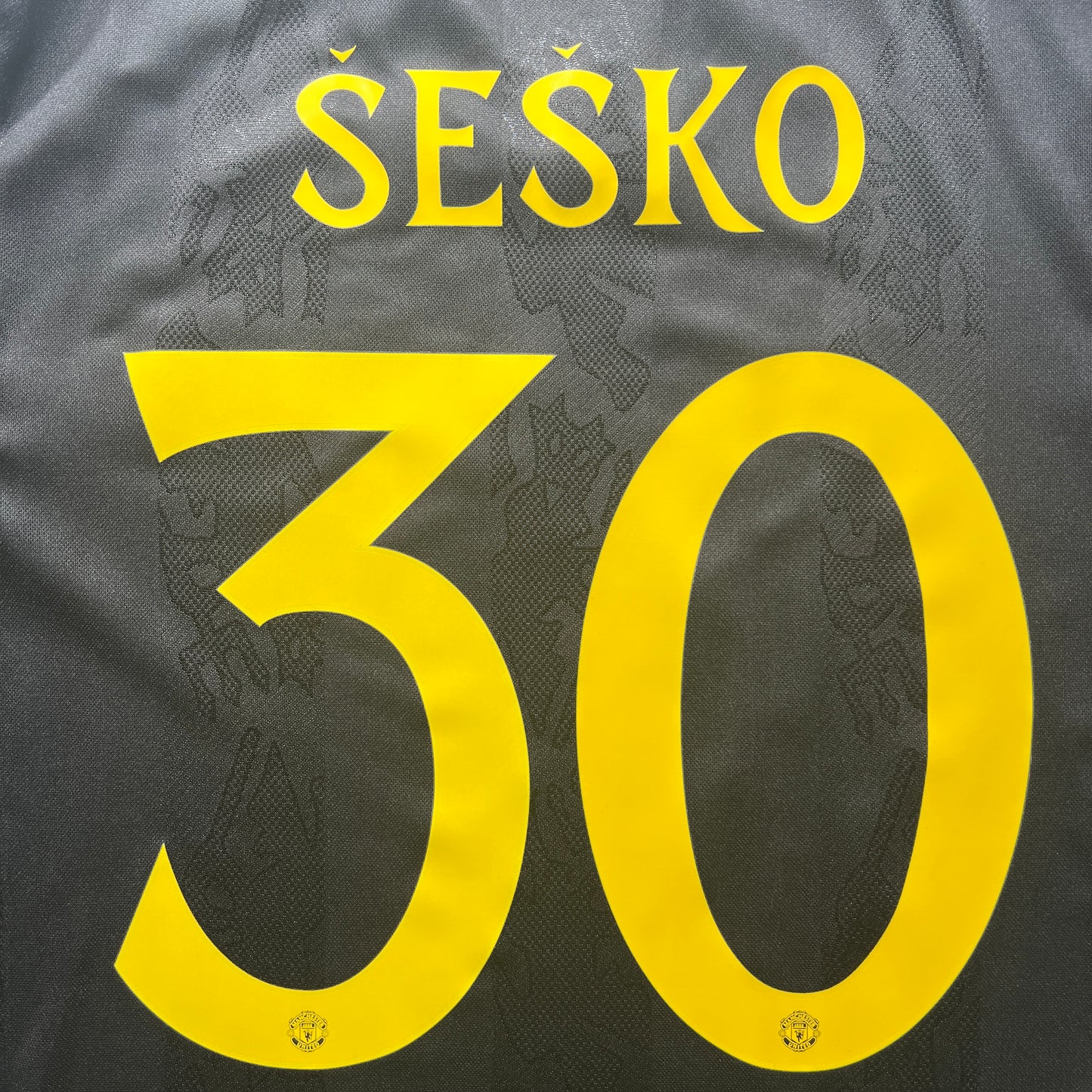 Official #30 Sesko 25/26 Manchester United 3rd Authentic Shirt Long Sleeve Size L(JP:2XL)