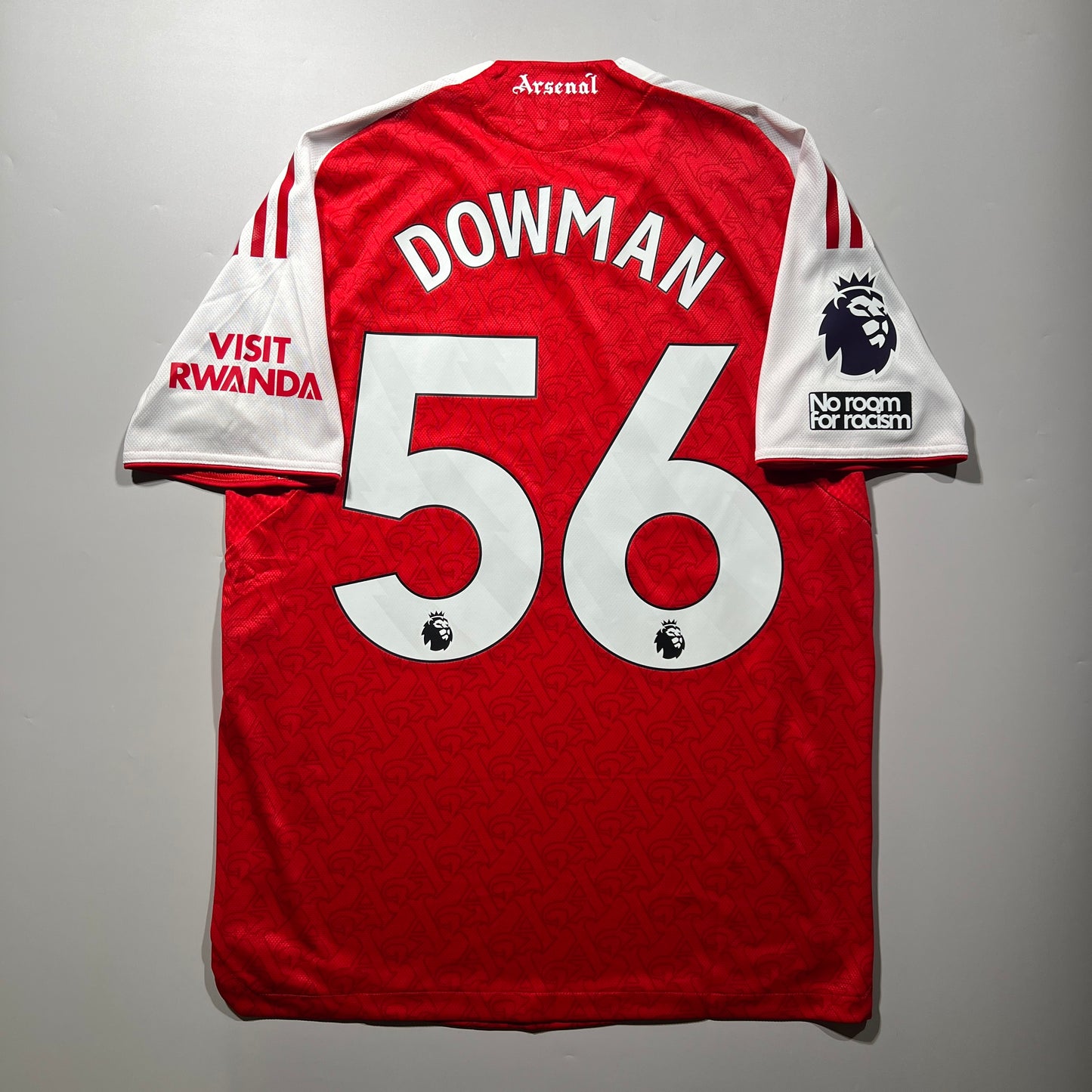 Official #56 Dowman 25/26 Arsenal Home Authentic Shirt EU Edition