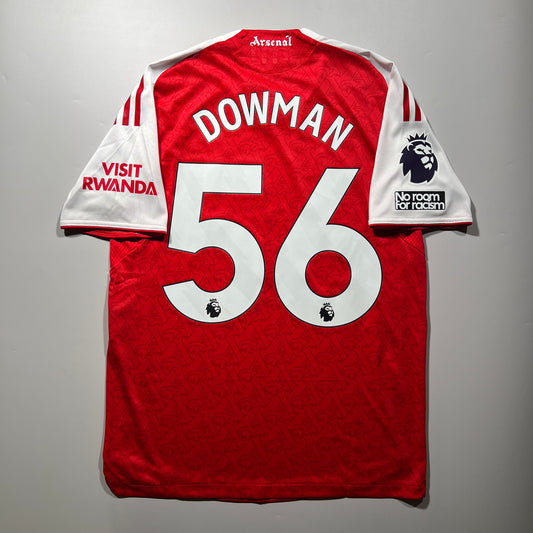 Official #56 Dowman 25/26 Arsenal Home Authentic Shirt EU Edition