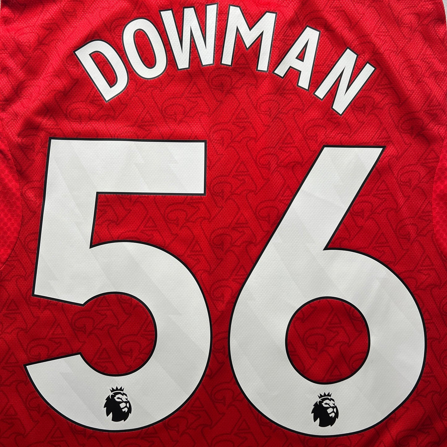 Official #56 Dowman 25/26 Arsenal Home Authentic Shirt EU Edition