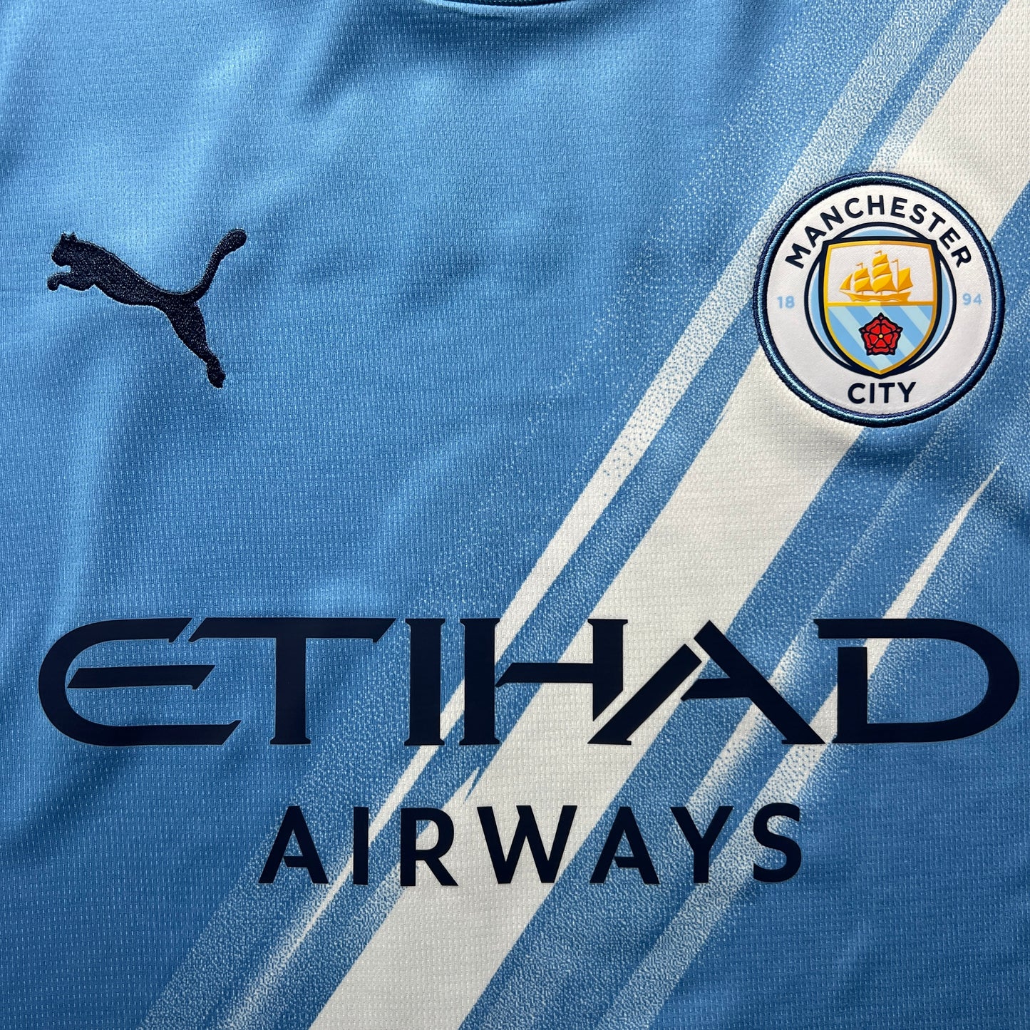 Official #9 Haaland 25/26 Manchester City Home Stadium Shirt FA Cup Size M