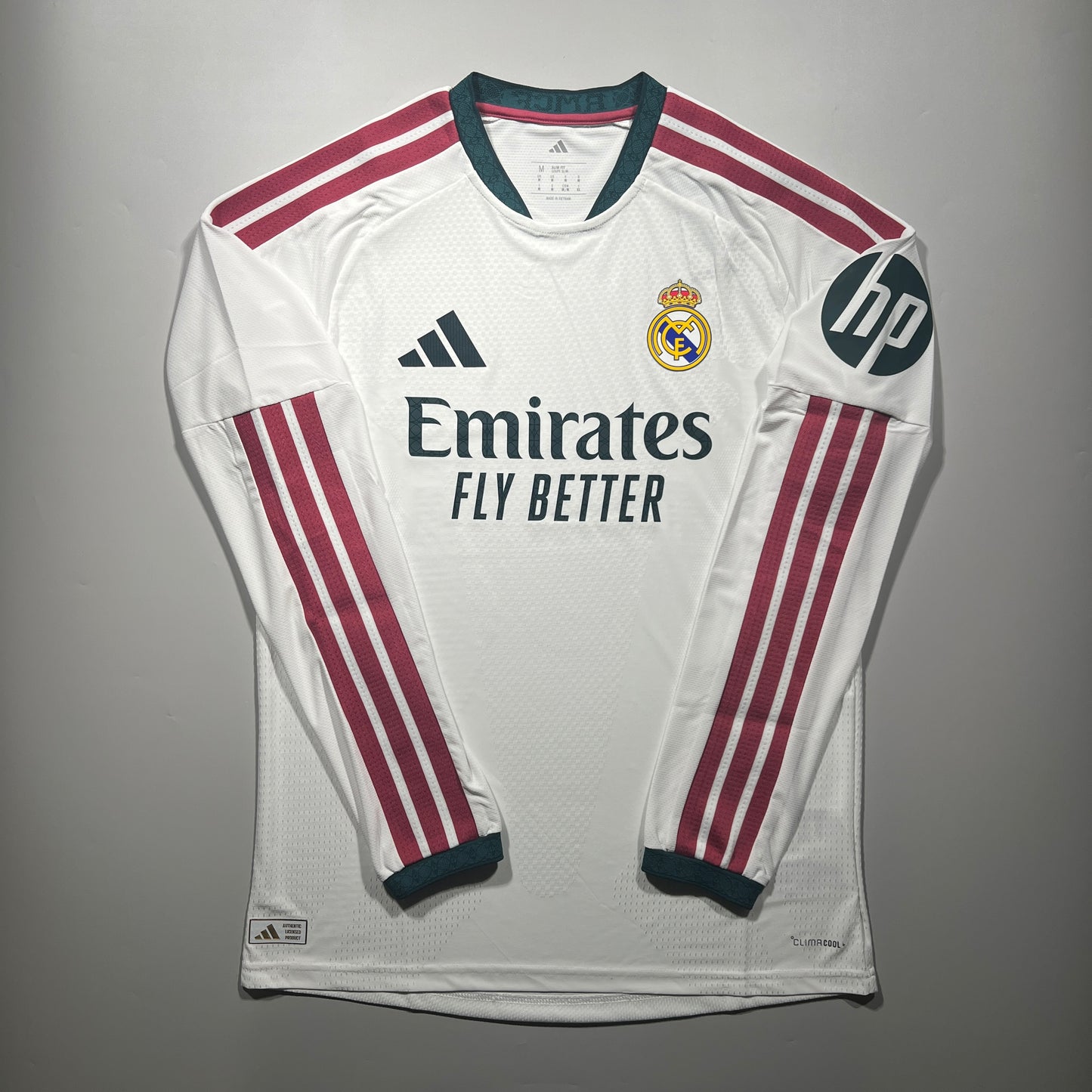 Official 26/27 Real Madrid Home Authentic Shirt Long Sleeve EU Edition Adidas KC3943