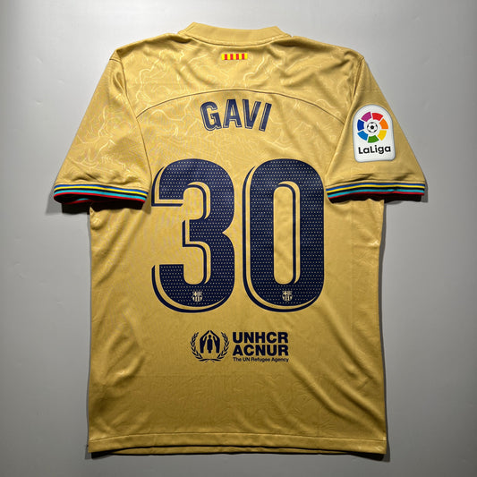 Official #30 Gavi 22/23 FC Barcelona Away Stadium Shirt Size M