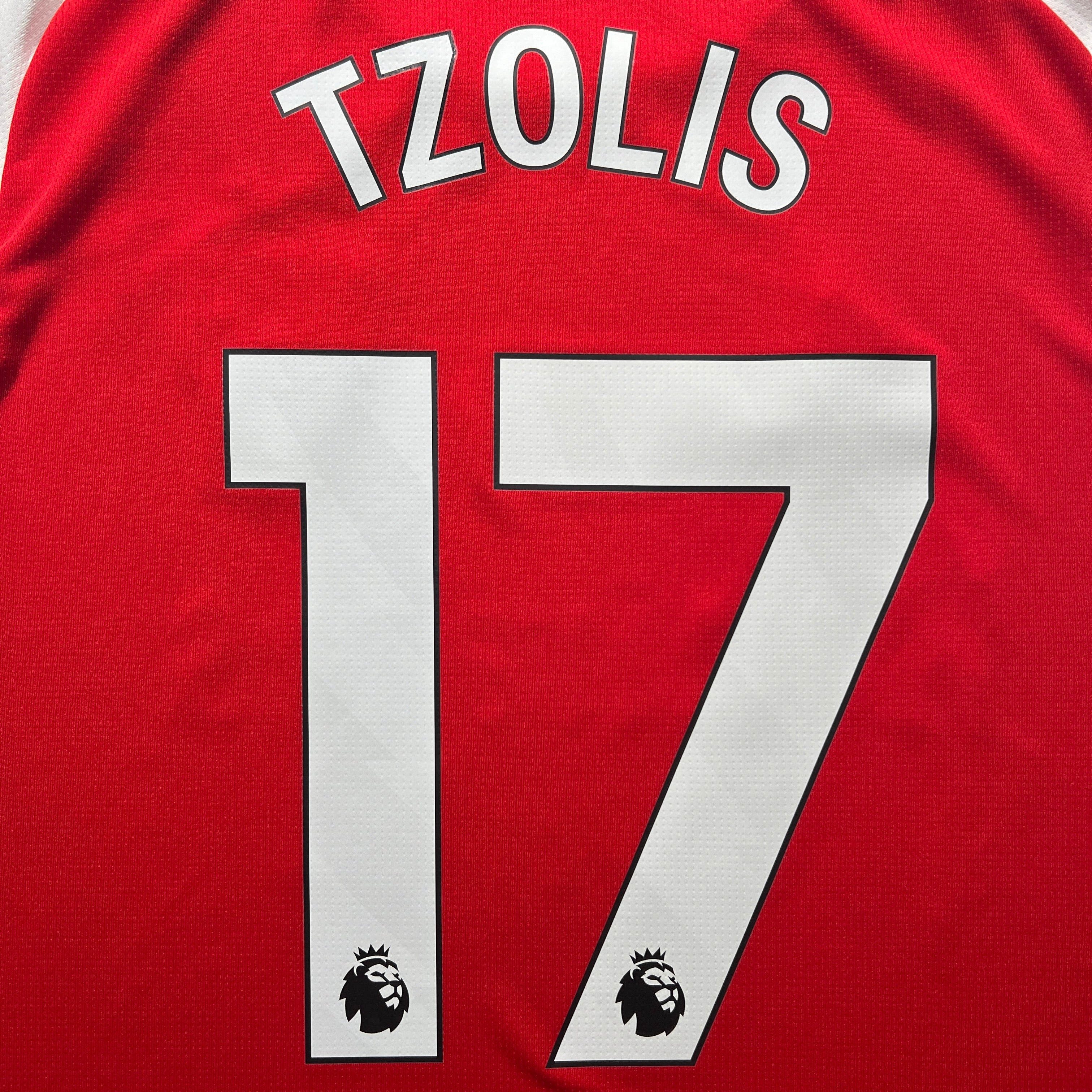 Official #17 Tzolis 26/27 Arsenal Home Stadium Shirt Size M (JP:XL