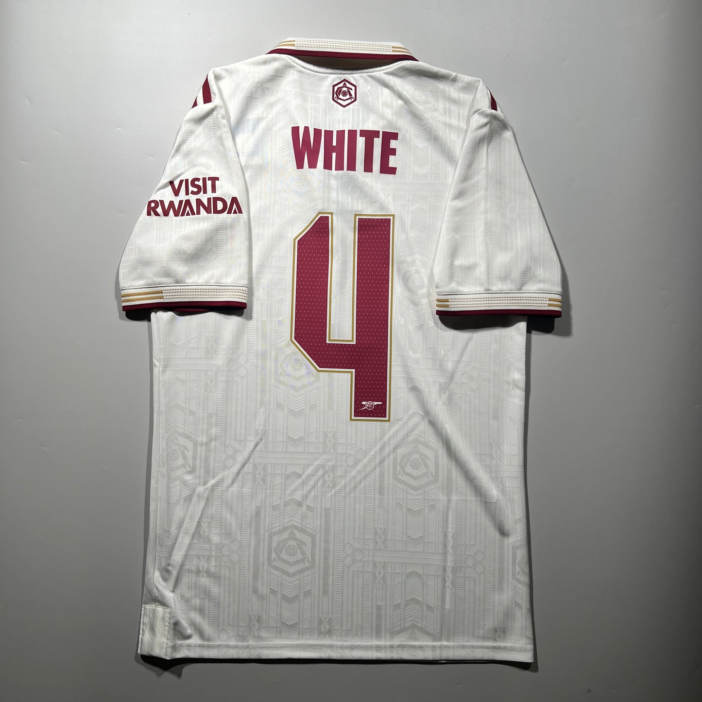 Official #4 White 25/26 Arsenal 3rd Authentic Shirt EU Edition Size S (JP:M)