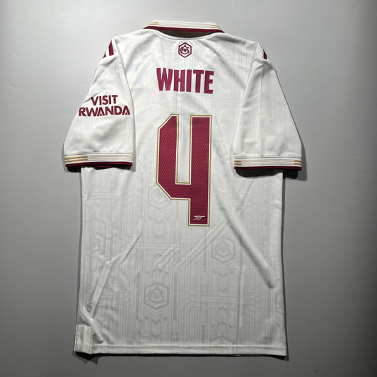 Official #4 White 25/26 Arsenal 3rd Authentic Shirt EU Edition Size S (JP:M)