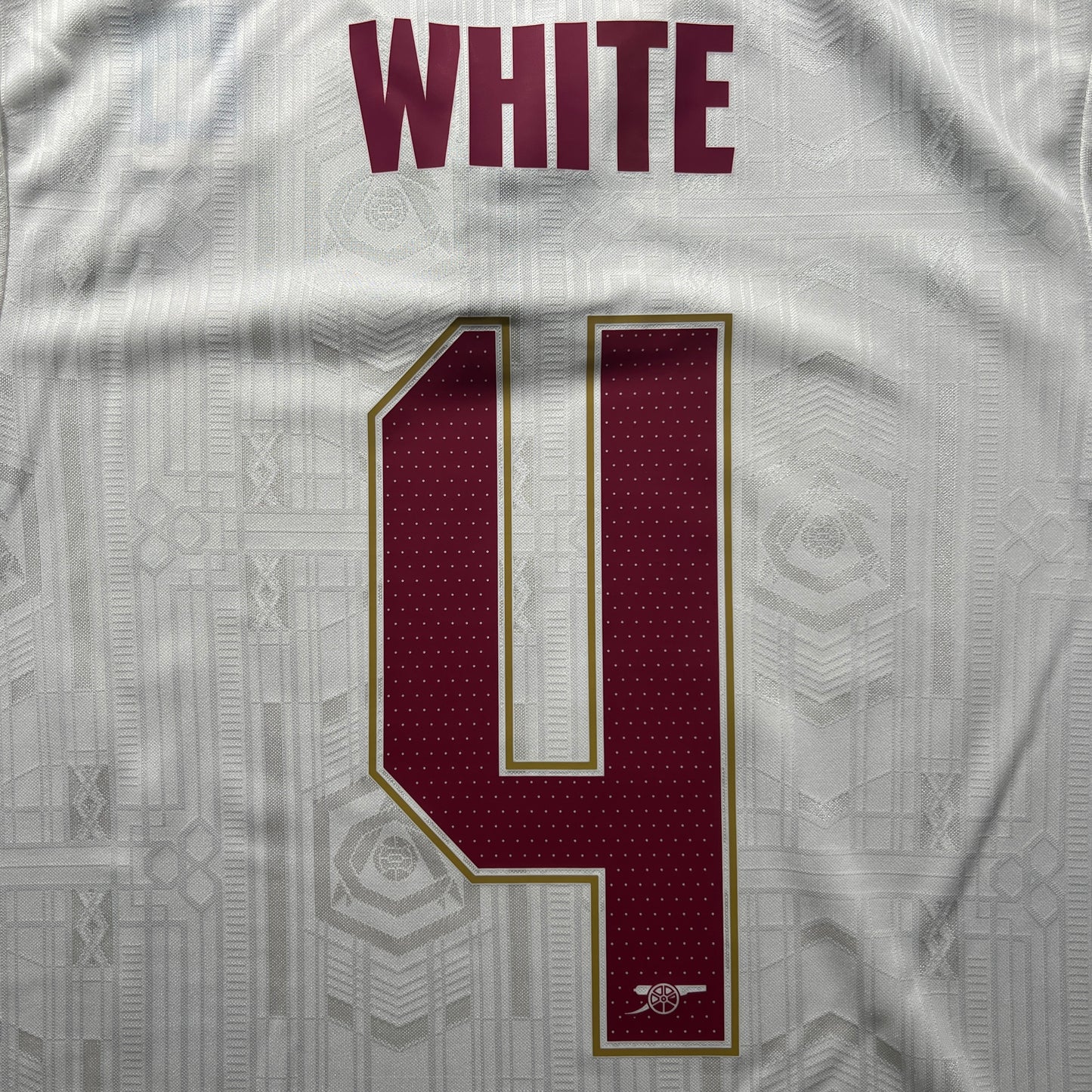 Official #4 White 25/26 Arsenal 3rd Authentic Shirt EU Edition Size S (JP:M)