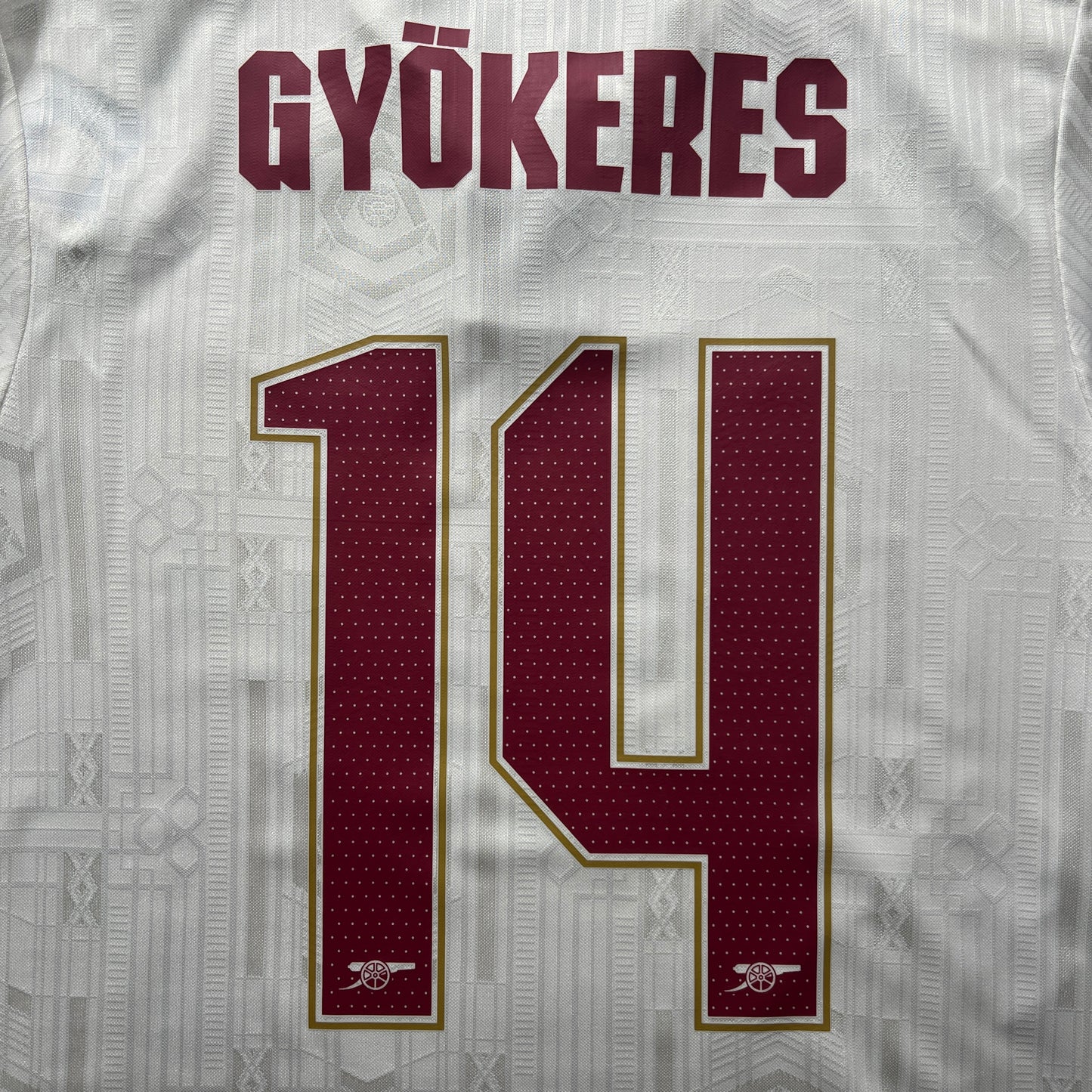 Official #14 Gyokeres 25/26 Arsenal 3rd Authentic Shirt EU Edition Size S (JP:M)