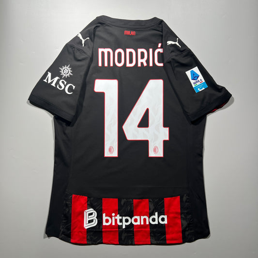 Official #14 Modric 25/26 AC Milan Home Authentic Shirt
