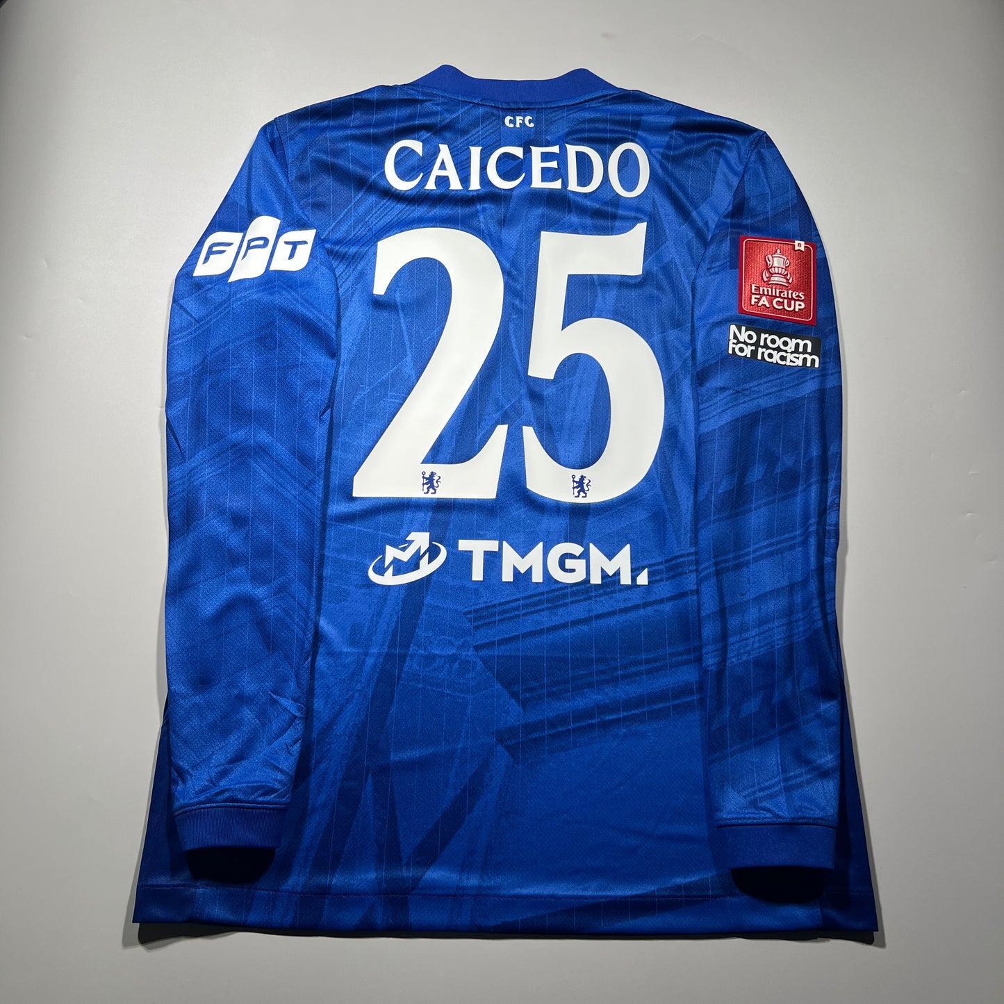 Official #25 Caicedo 25/26 Chelsea Home Stadium Shirt Long Sleeve Nike HV9258-496