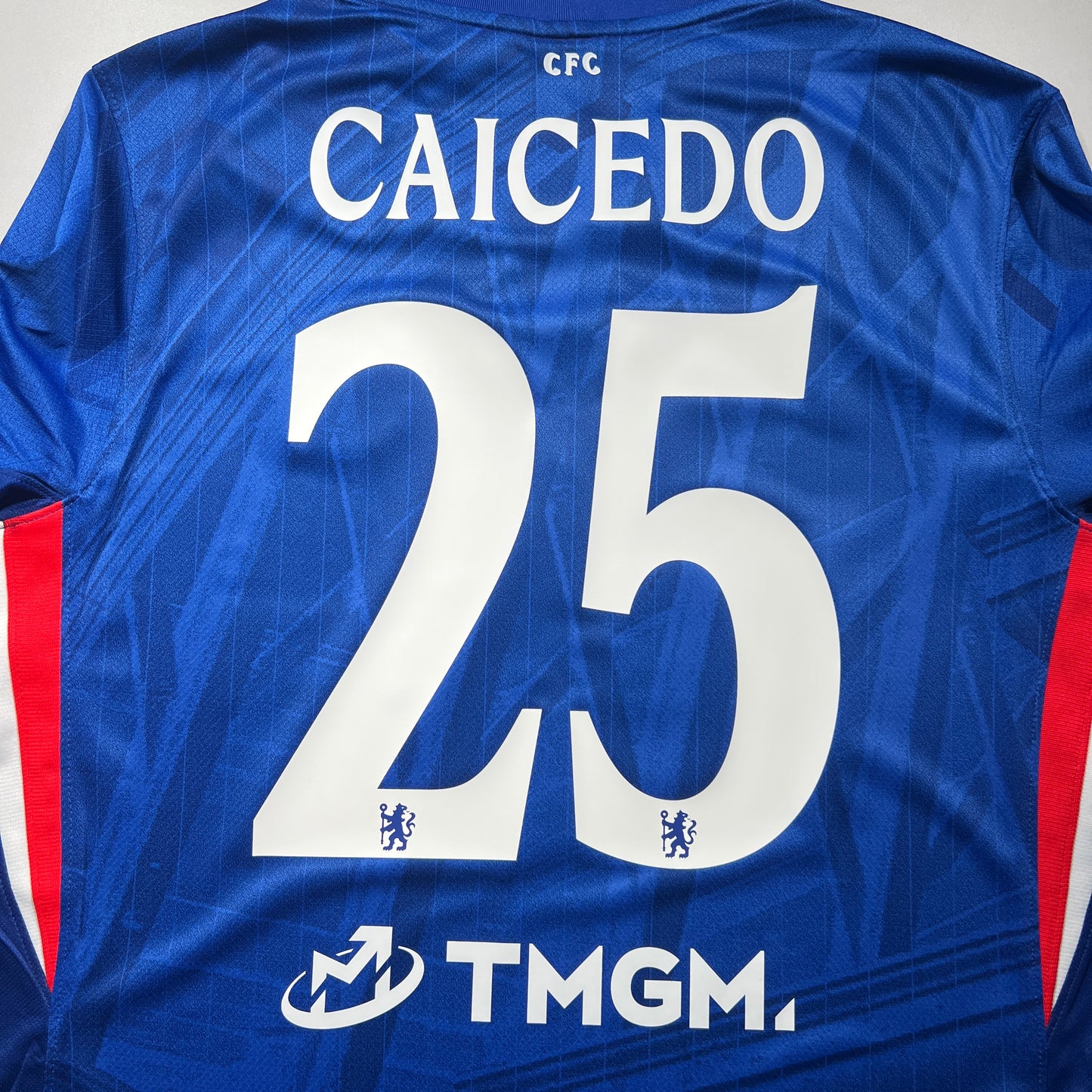 Official #25 Caicedo 25/26 Chelsea Home Stadium Shirt Long Sleeve Nike HV9258-496