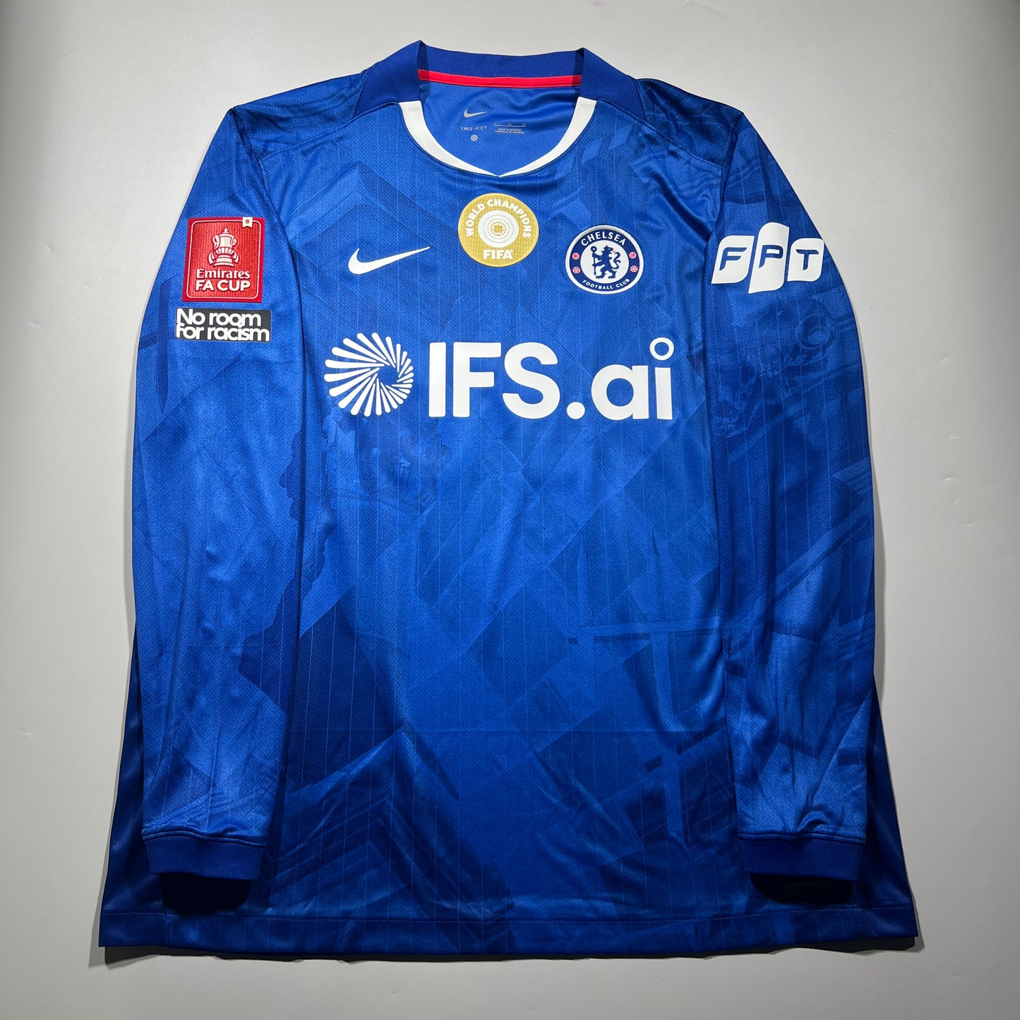Official #49 Garnacho 25/26 Chelsea Home Stadium Shirt Long Sleeve Size XL FA Cup Nike HV9258-496
