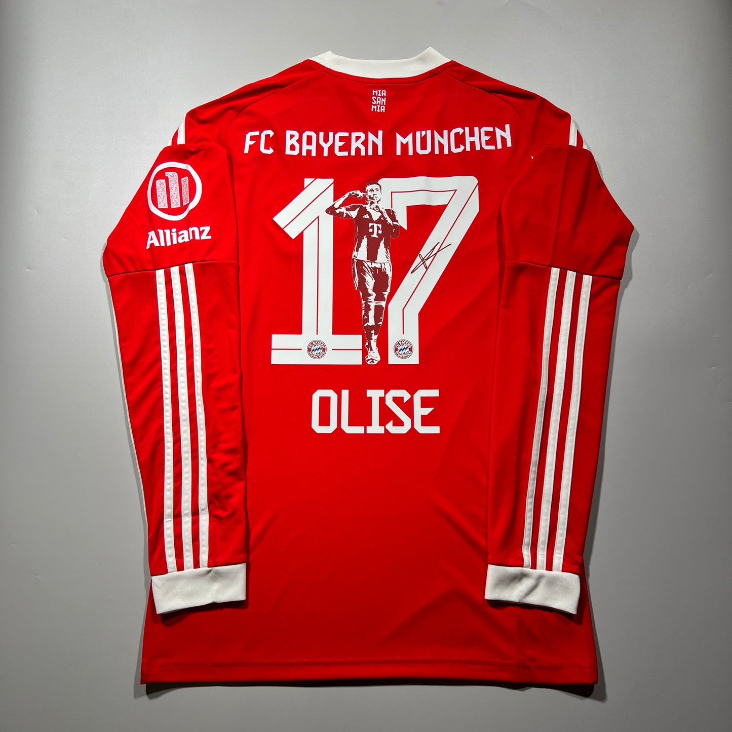 Official #17 Olise 25/26 FC Bayern Munchen Home Stadium Shirt Long Sleeve Speciallo Edition Adidas JP3689
