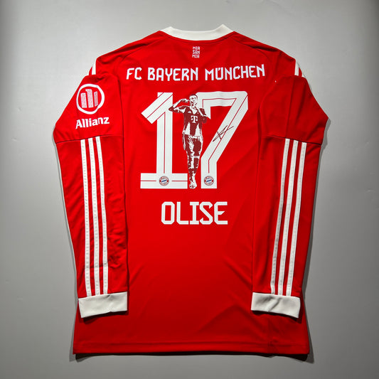 Official #17 Olise 25/26 FC Bayern Munchen Home Stadium Shirt Long Sleeve Speciallo Edition Adidas JP3689