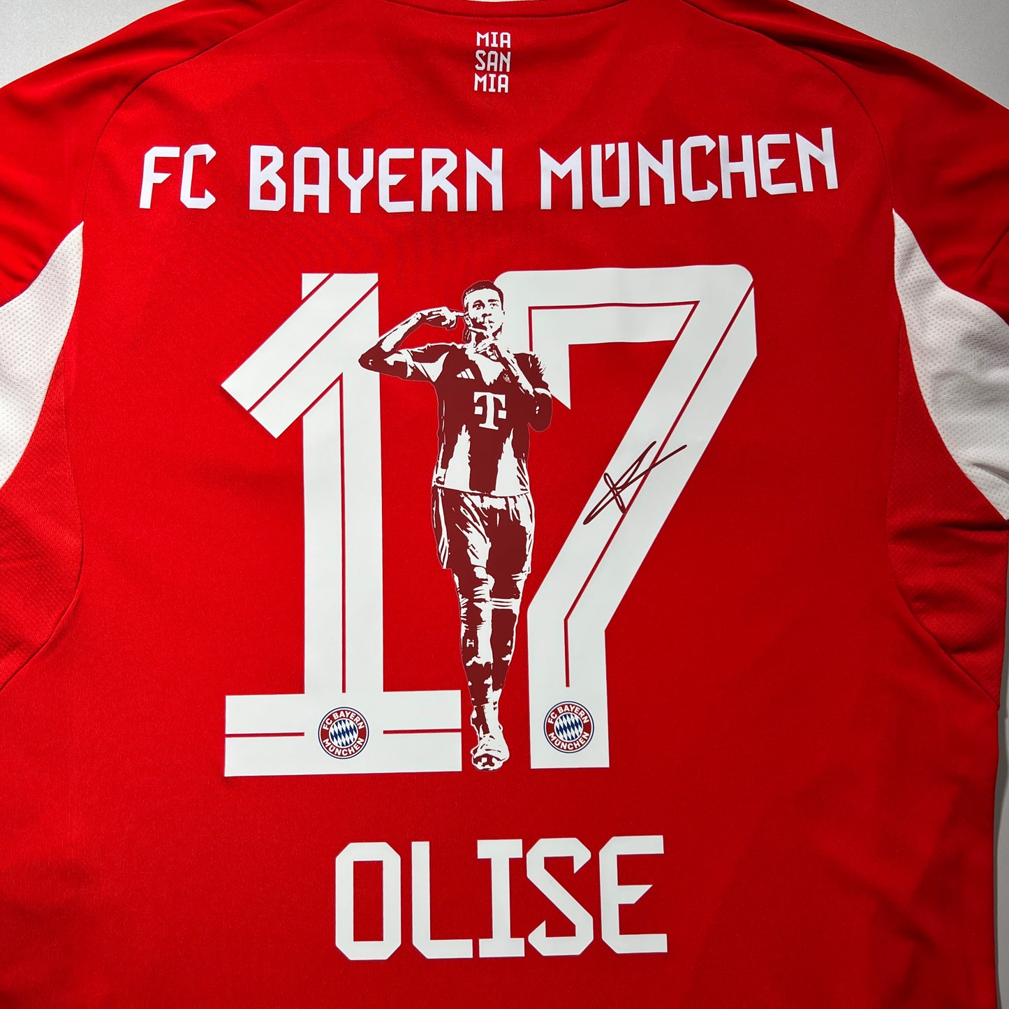 Official #17 Olise 25/26 FC Bayern Munchen Home Stadium Shirt Long Sleeve Speciallo Edition Adidas JP3689